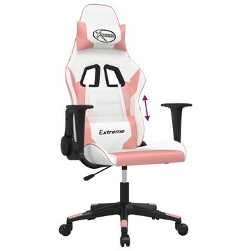 vidaXL Bürostuhl Gaming-Stuhl Weiß und Rosa Kunstleder