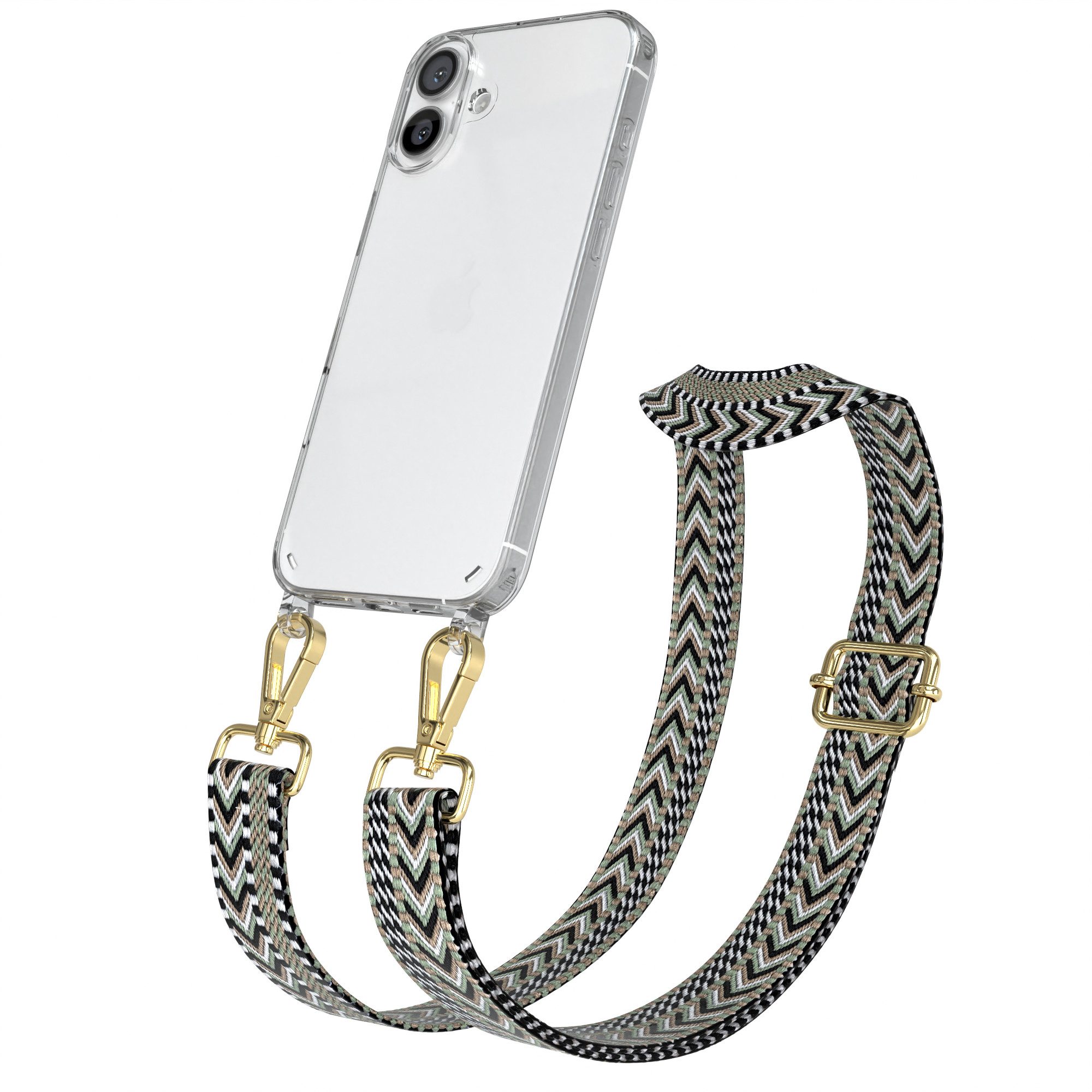Handykette Silikonhülle mit Kette für Apple iPhone 16 Plus