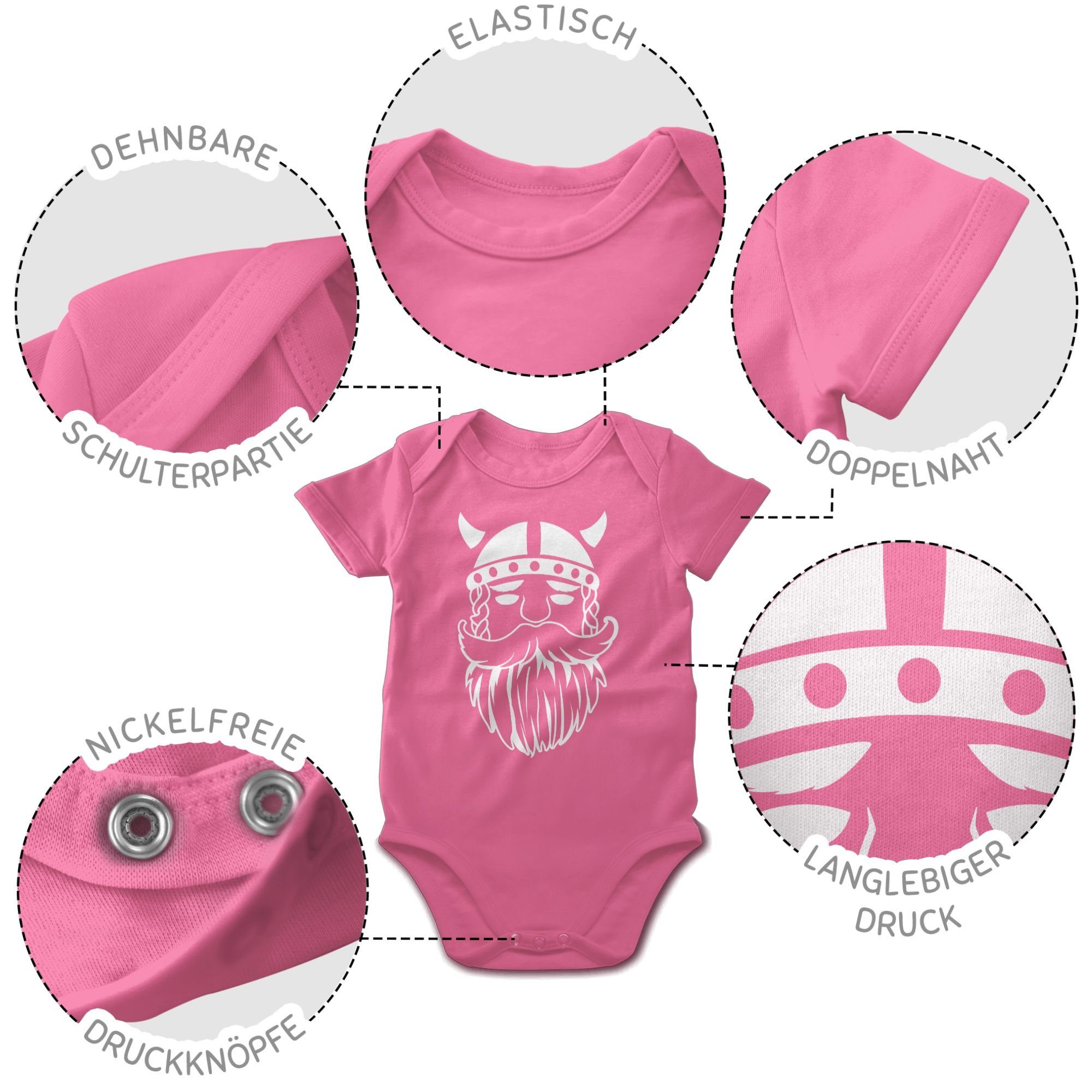 Kinder Mädchen (Gr. 50 - 92) Shirtracer Shirtbody Wikinger - Wikinger & Walhalla Baby - Baby Body Kurzarm