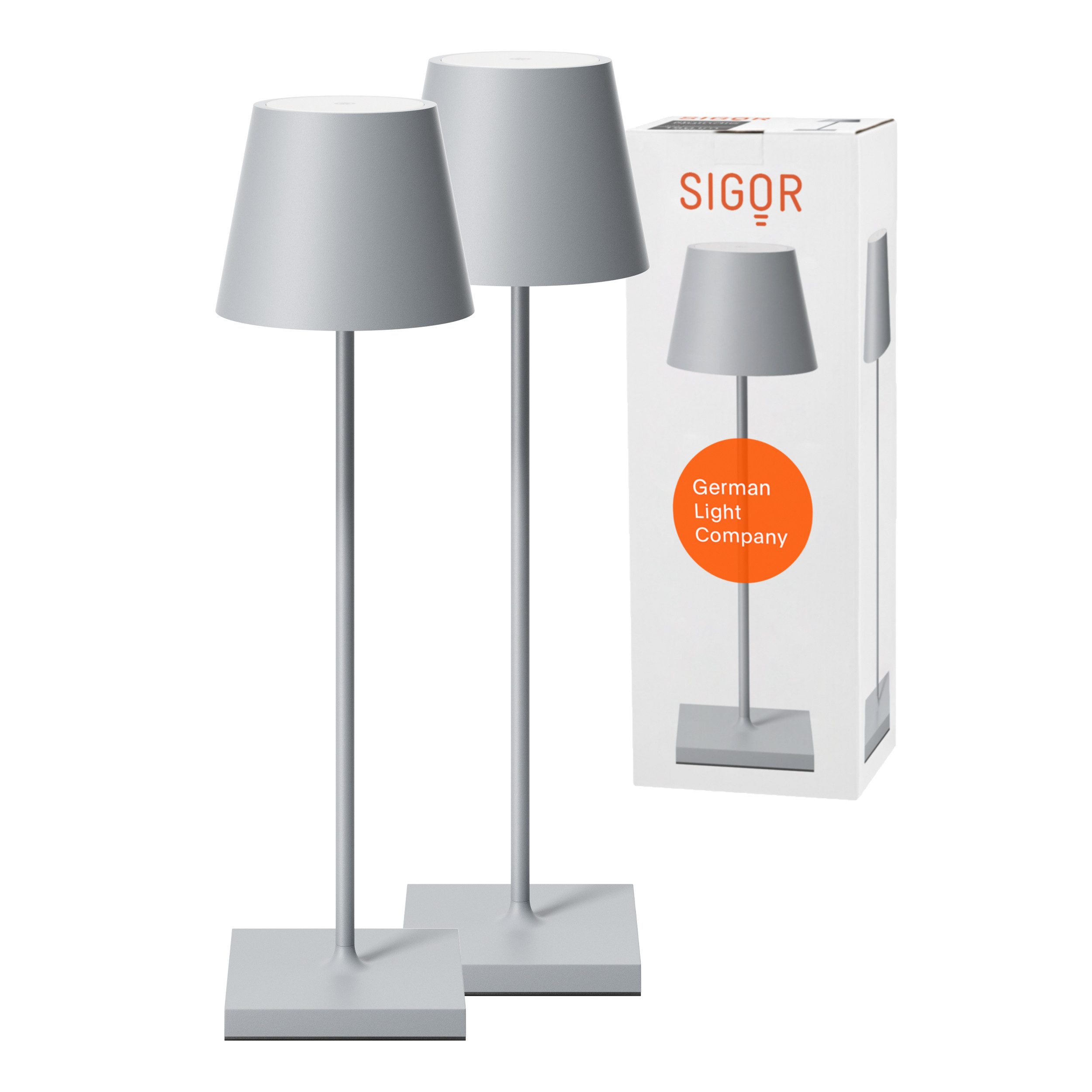 SIGOR LED Tischleuchte, Dimmbar, LED fest integriert, 2.700 + 2.200 K