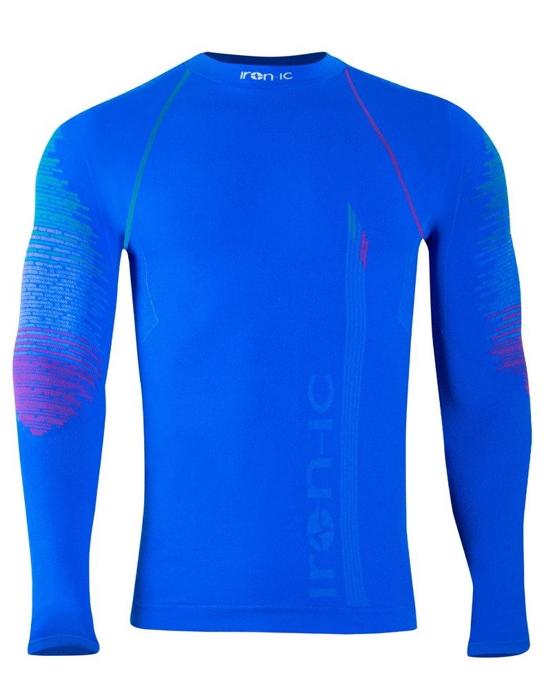 Iron-IC Langarmshirt Funktionsunterwäsche Performance royalblau Herren