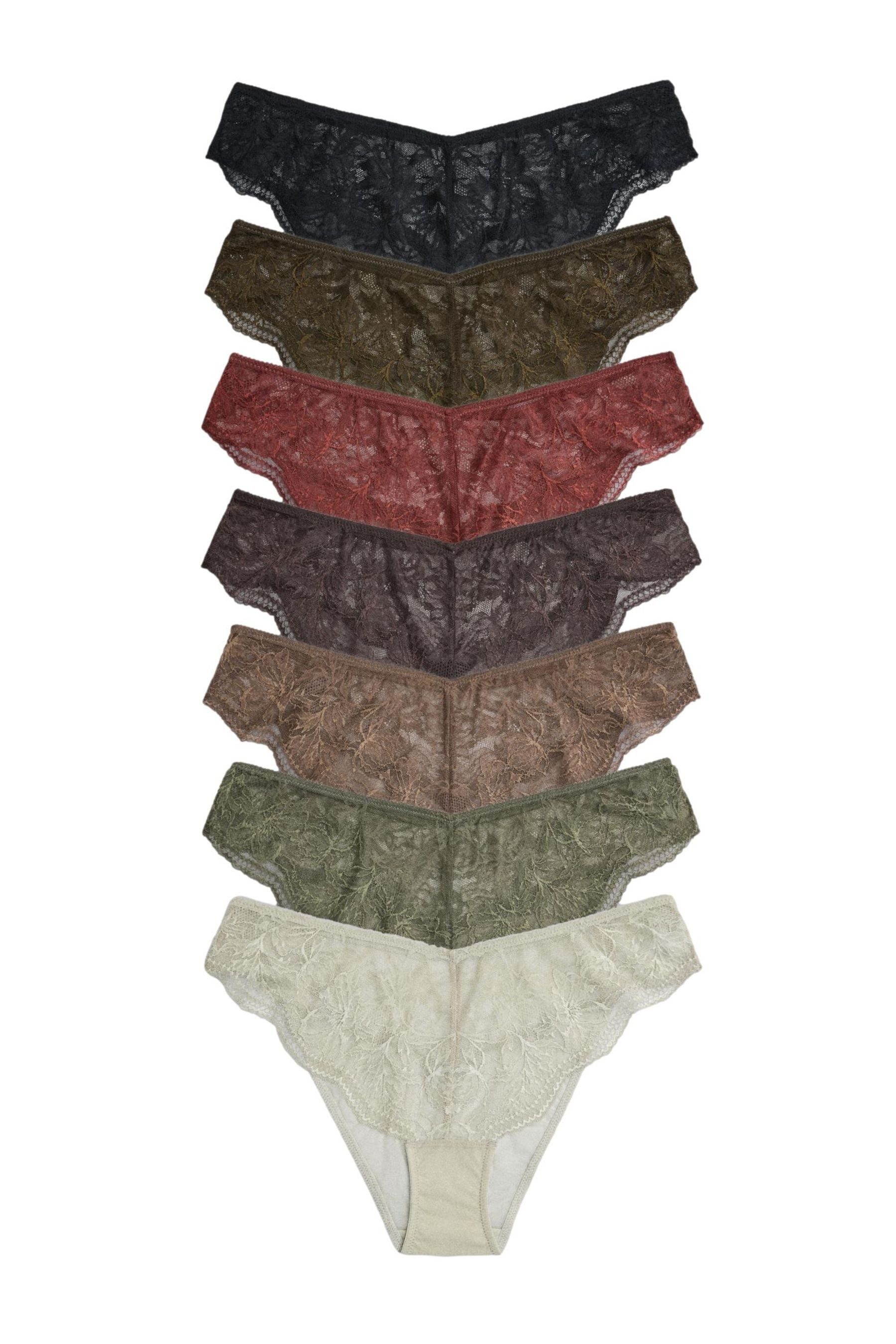 The Set Brasilslip The Set Brasilianische Spitzenslips, 7er-Pack (7-St)