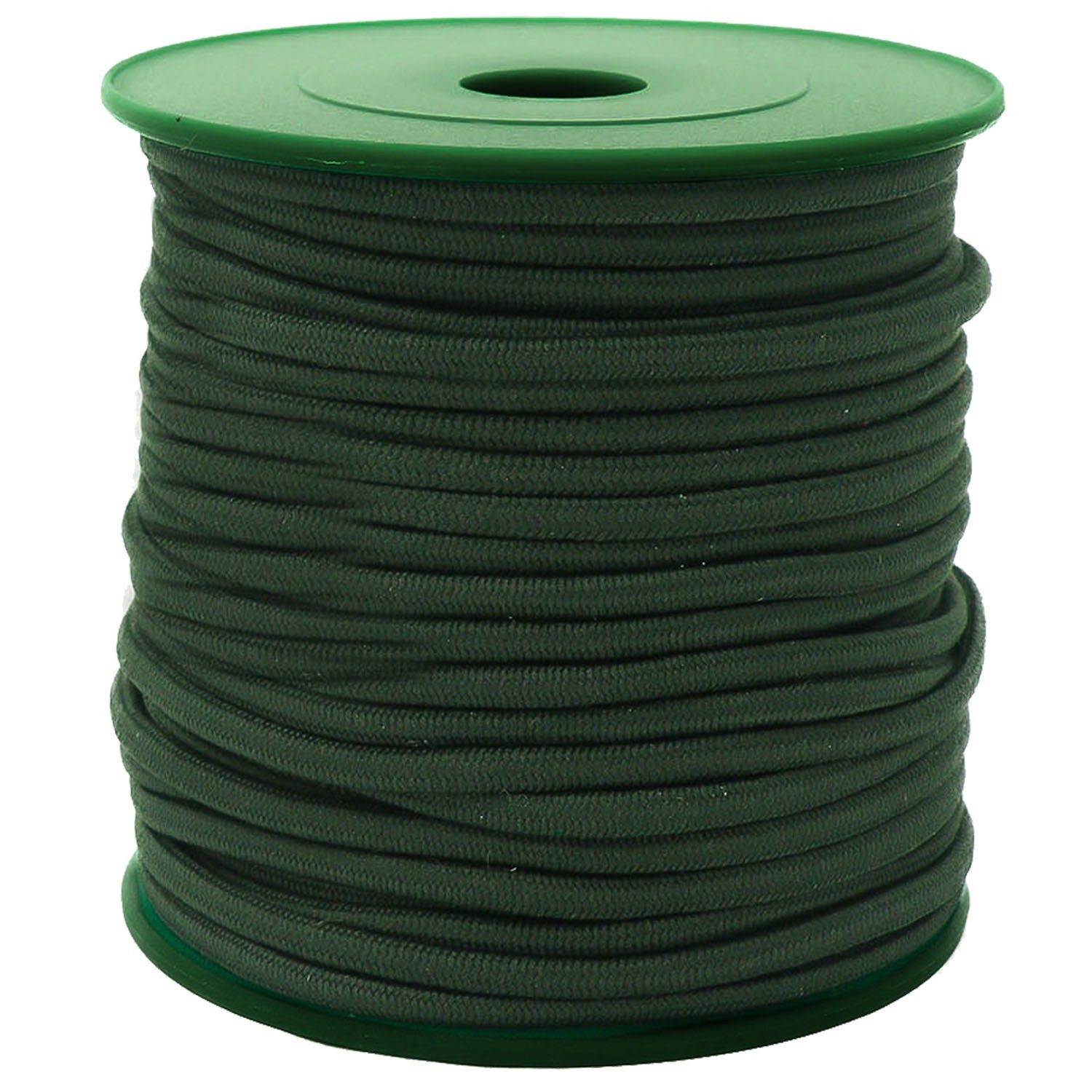 maDDma Gummiband Gummikordel 25m x Ø 3mm Gummischnur Gummiband Bekleidungsgummi, waldgrün