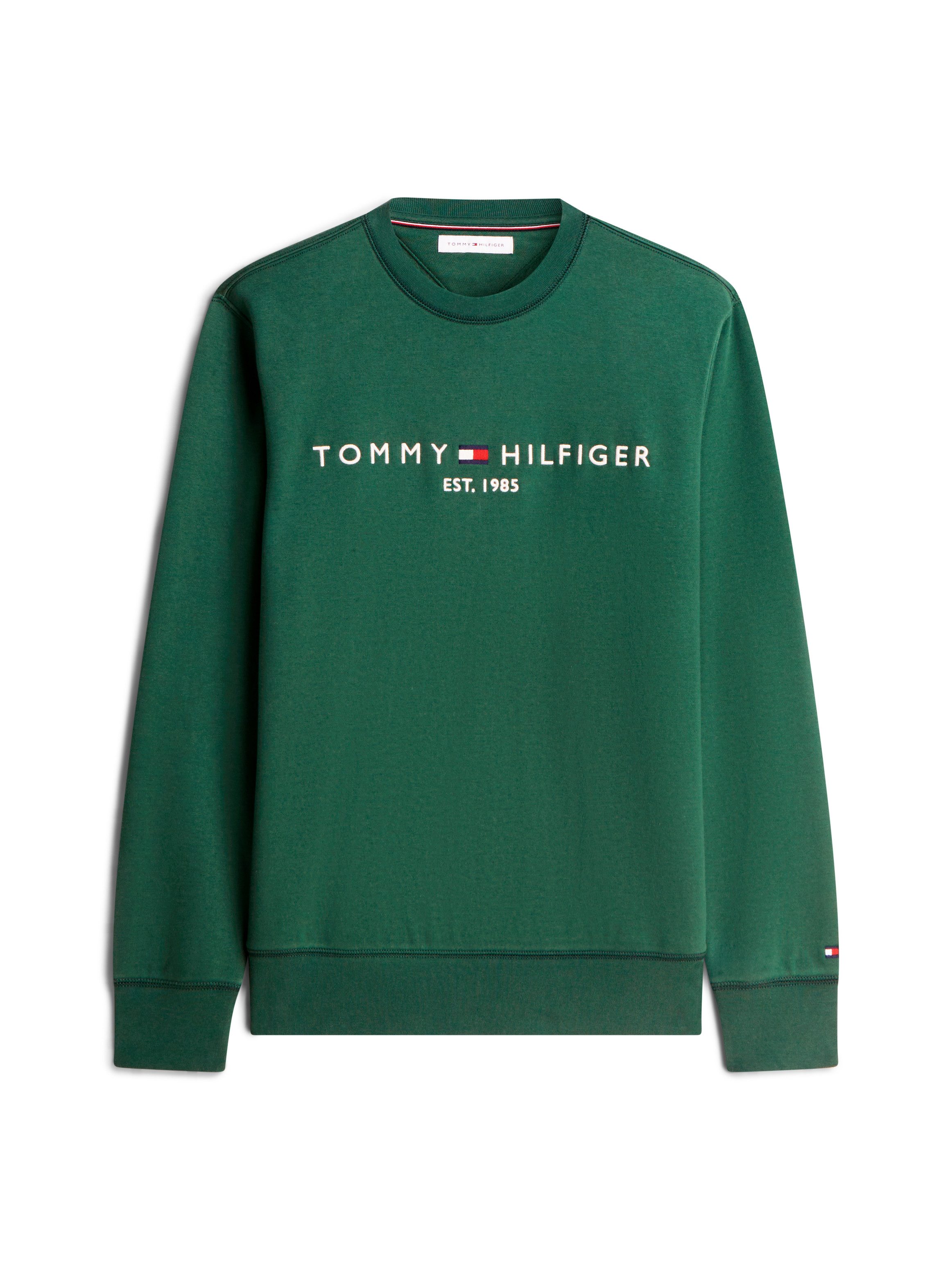 Tommy Hilfiger Sweatshirt TOMMY LOGO unifarben, casual, regular fit, Baumwollmix, Rundhals – Bild 5 von 5