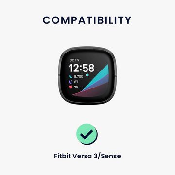 kwmobile Uhrenarmband Armband für Fitbit Versa 4 / Sense 2 / Versa 3 / Sense, Nylon Fitnesstracker Sportarmband Band - Innenmaße von 14 - 22 cm