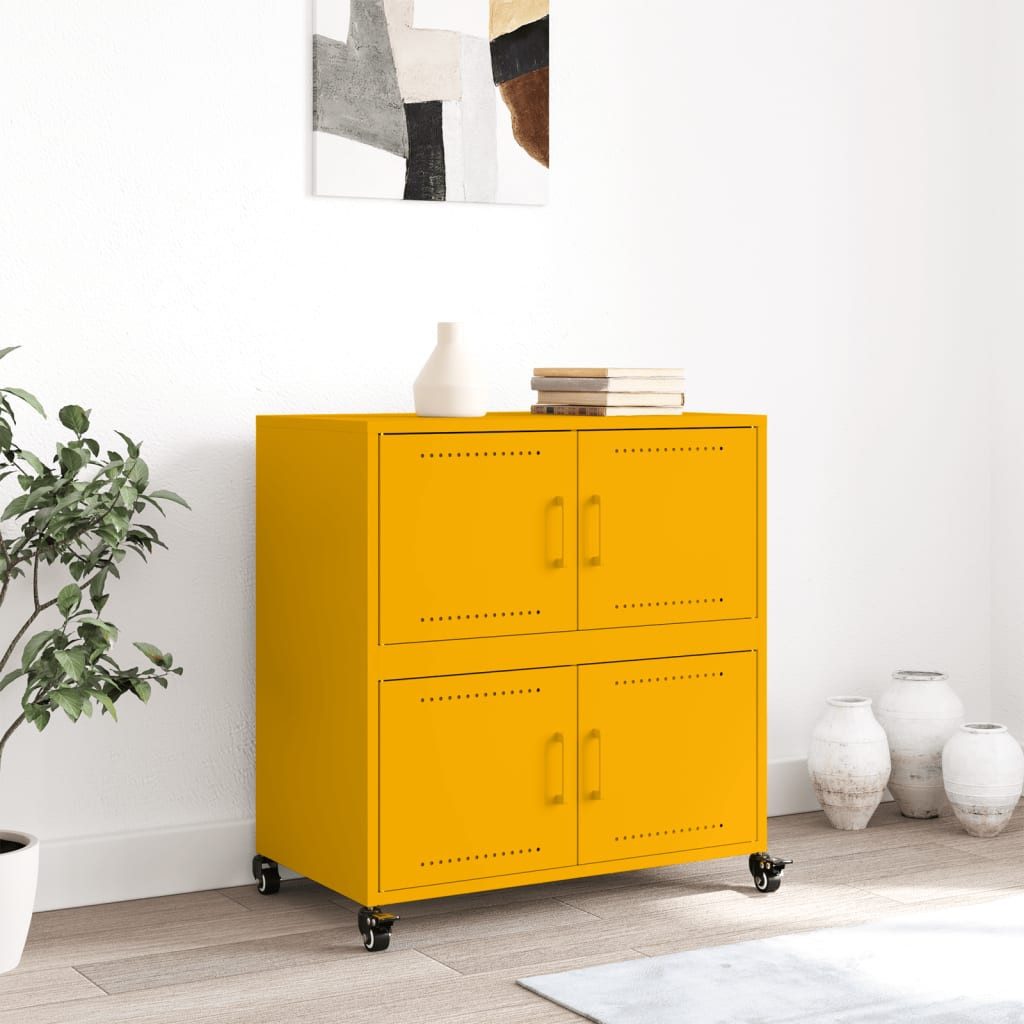 vidaXL Sideboard Sideboard Senfgelb 68,5x39x72 cm günstig online kaufen