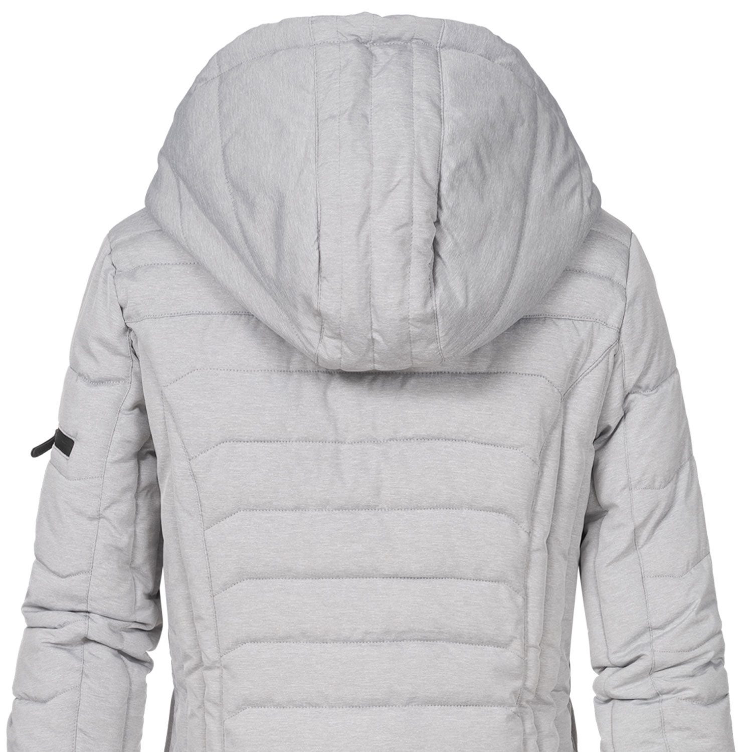 SUBLEVEL Steppjacke Damen Mantel mit Kapuze lange Winter Jacke Langer Parka S-5XL Stehkragen, Kapuze, flauschig, kuschelig, warm, Outdoor, Mantel – Bild 5 von 5