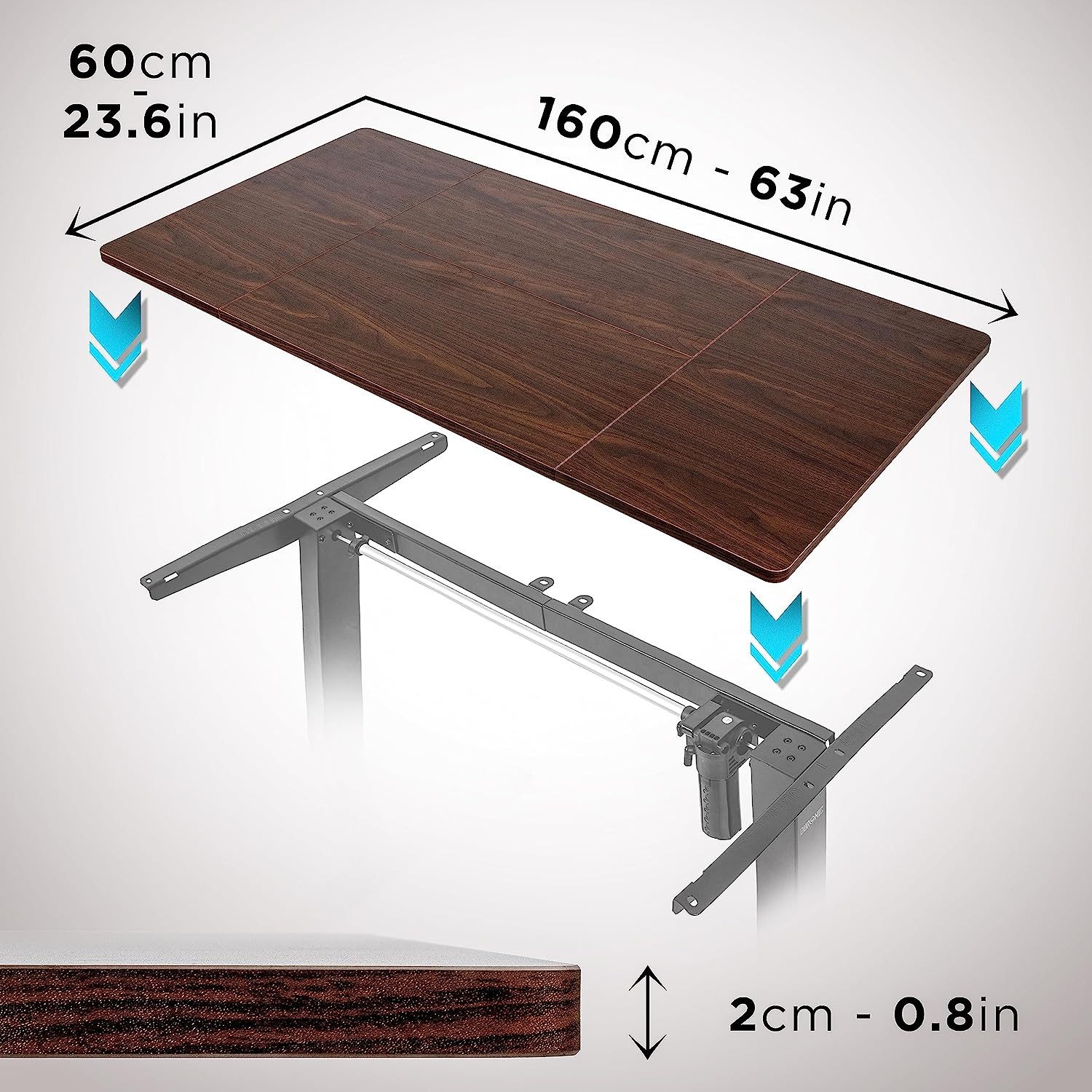 Duronic Schreibtischplatte, TT160 WT Schreibtisch, Tischplatte, günstig online kaufen