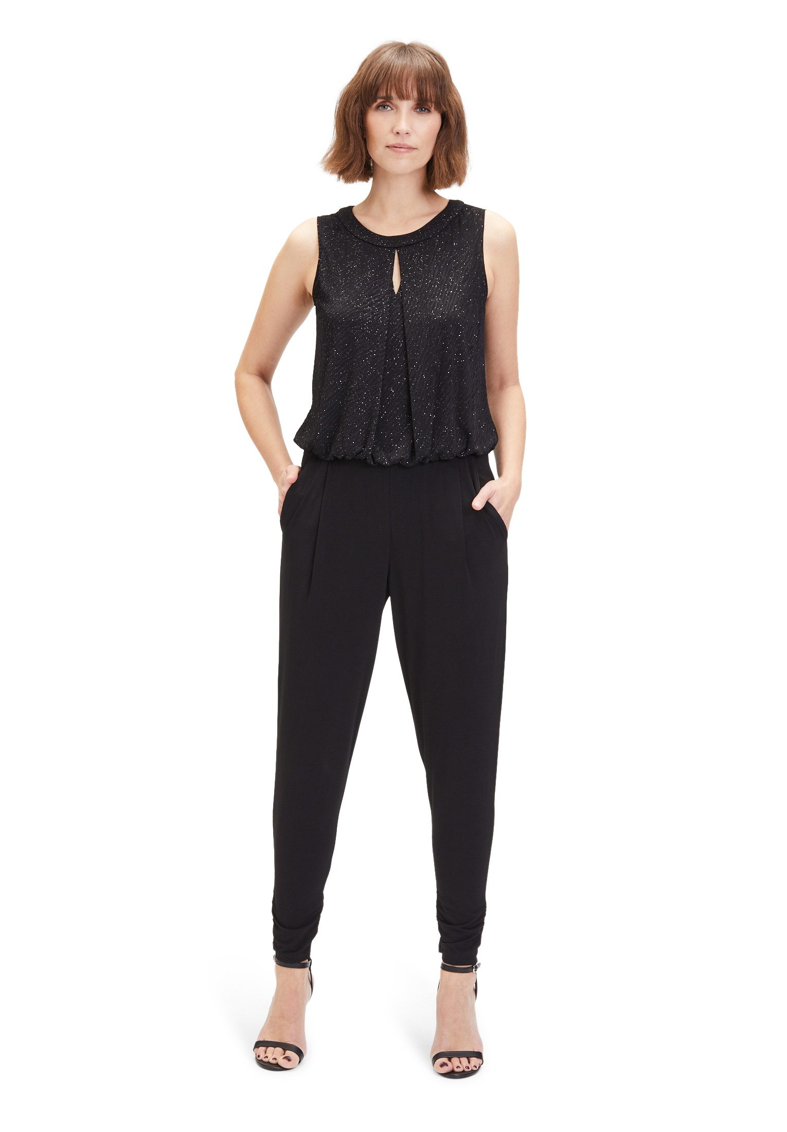 Vera Mont Overall Vera Mont Jumpsuit im Glitzer-Look (1-tlg) Glitzer