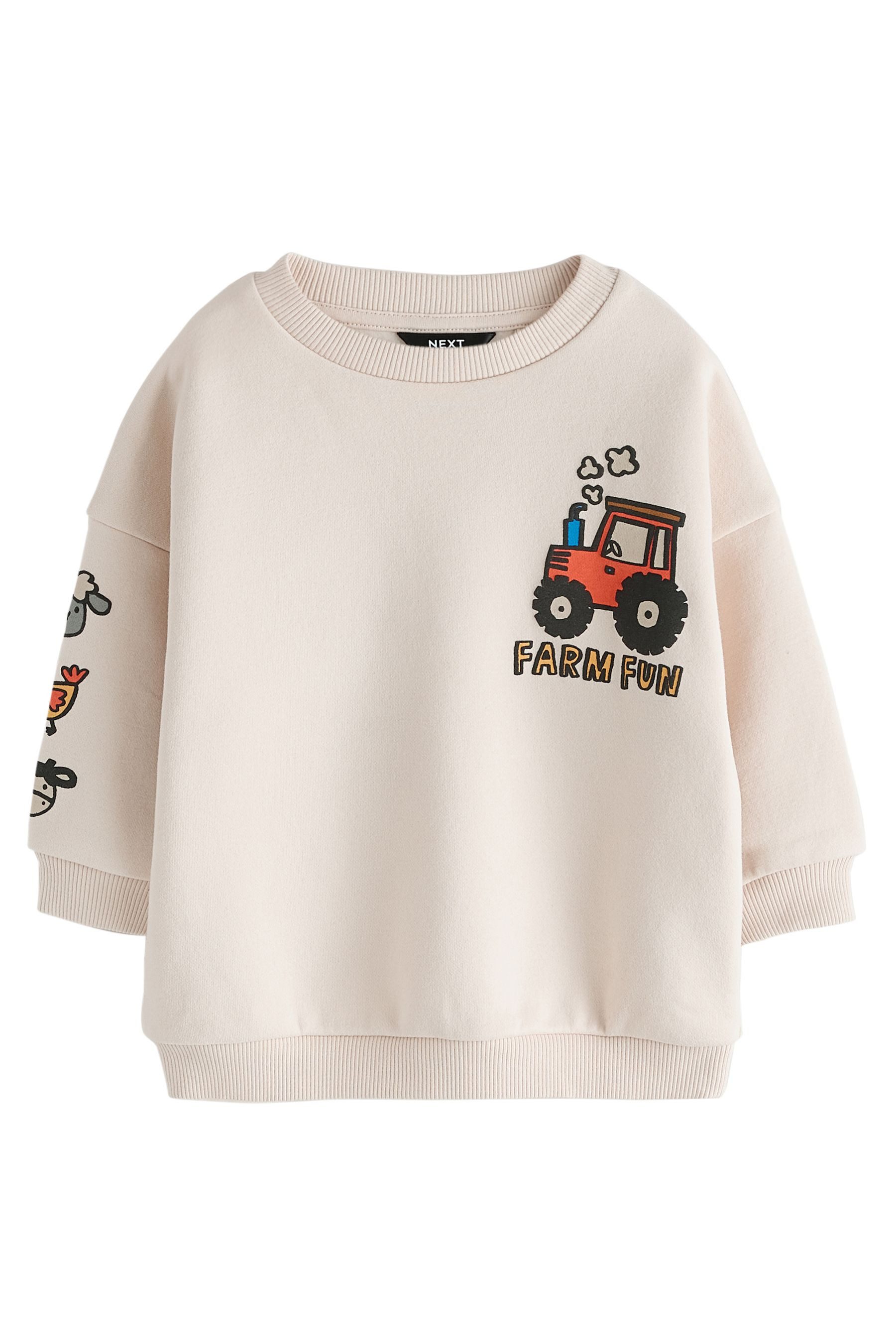Next Sweater Sweatshirt mit Rundhalsausschnitt und Print (1-tlg)