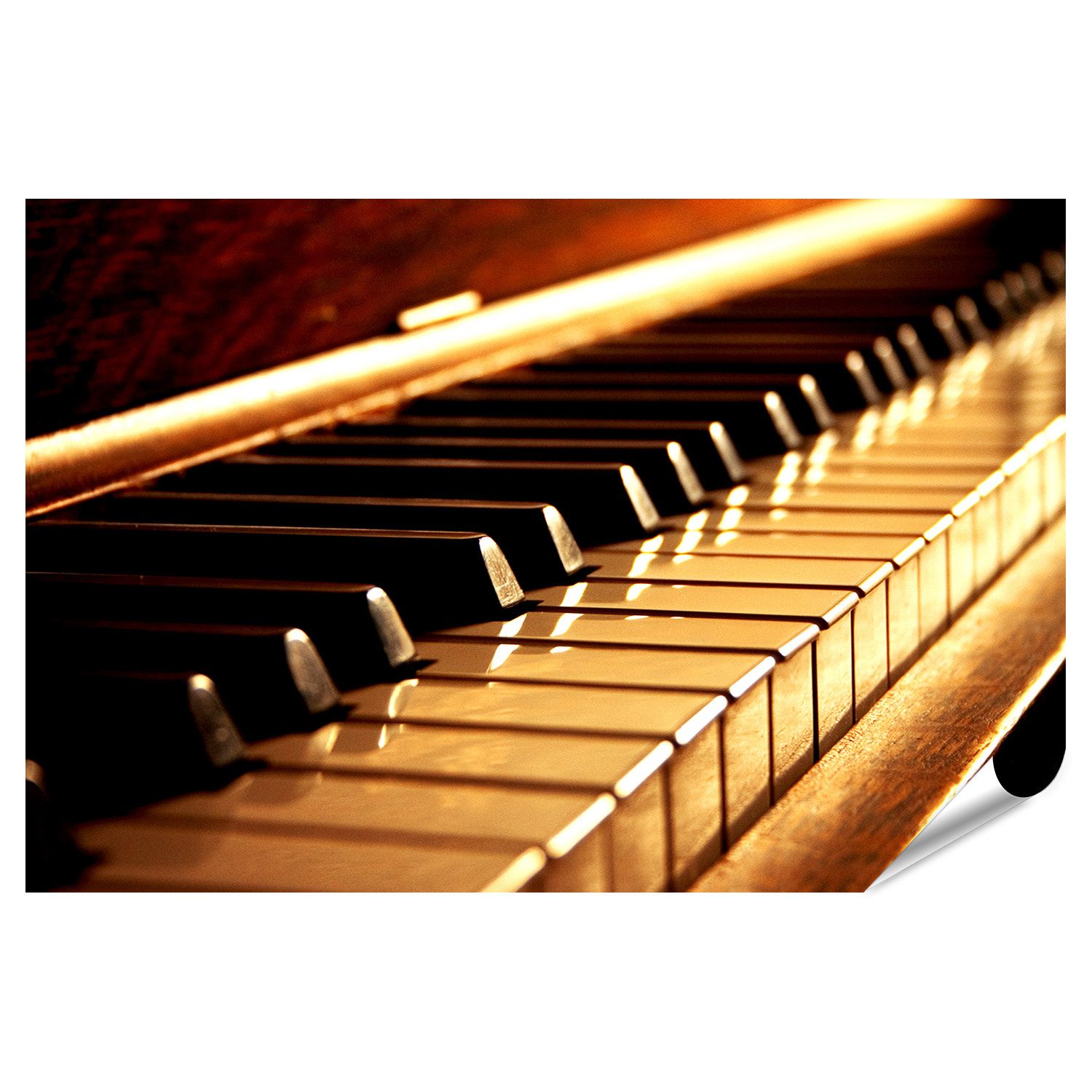 Poster Goldene Klavier Tasten Piano Bilder