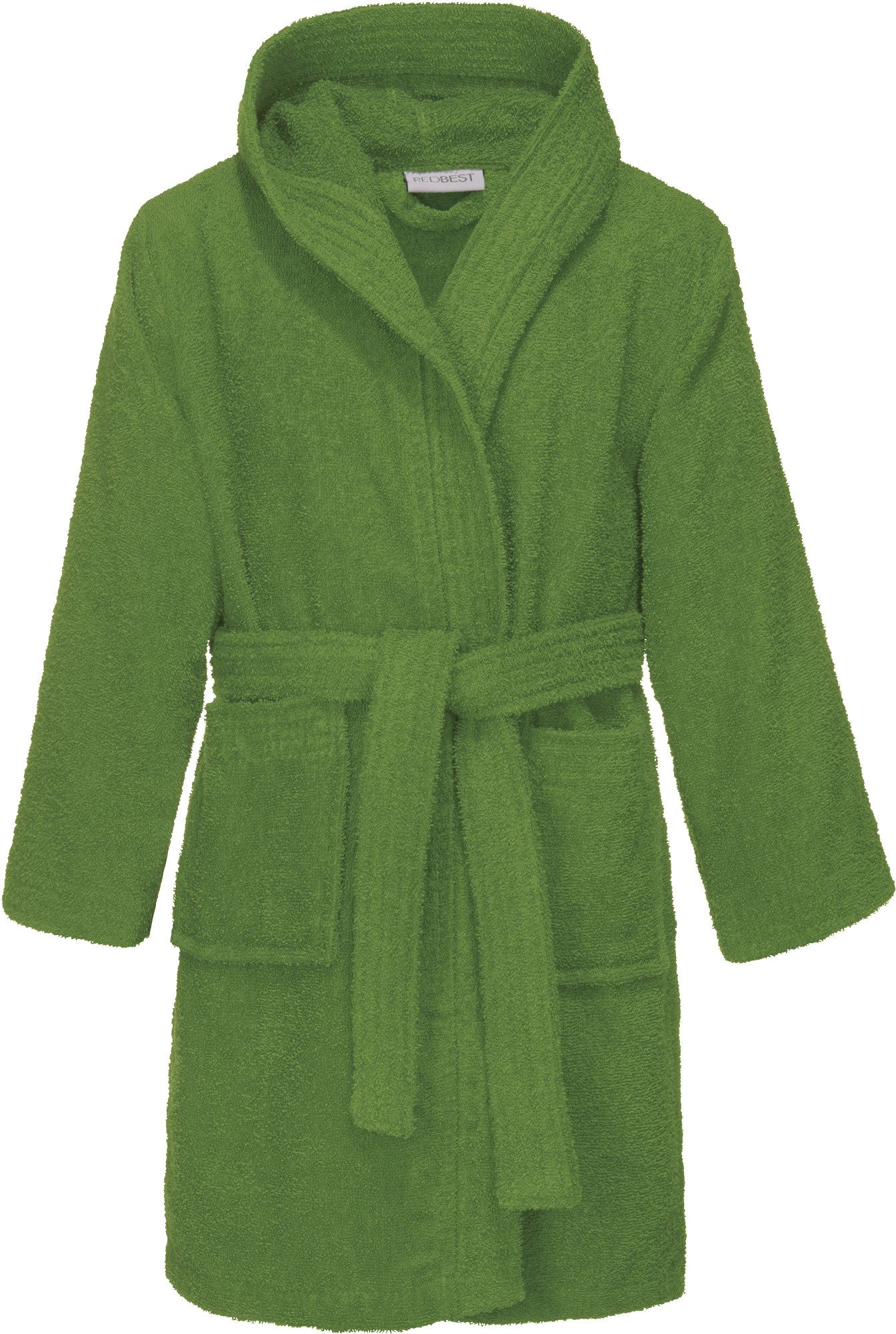 REDBEST Kinderbademantel Kinder-Bademantel "Chicago" mit Kapuze, Rückenlänge: 70 cm, Frottier, mit Kapuze, default, Walk-Frottier Uni