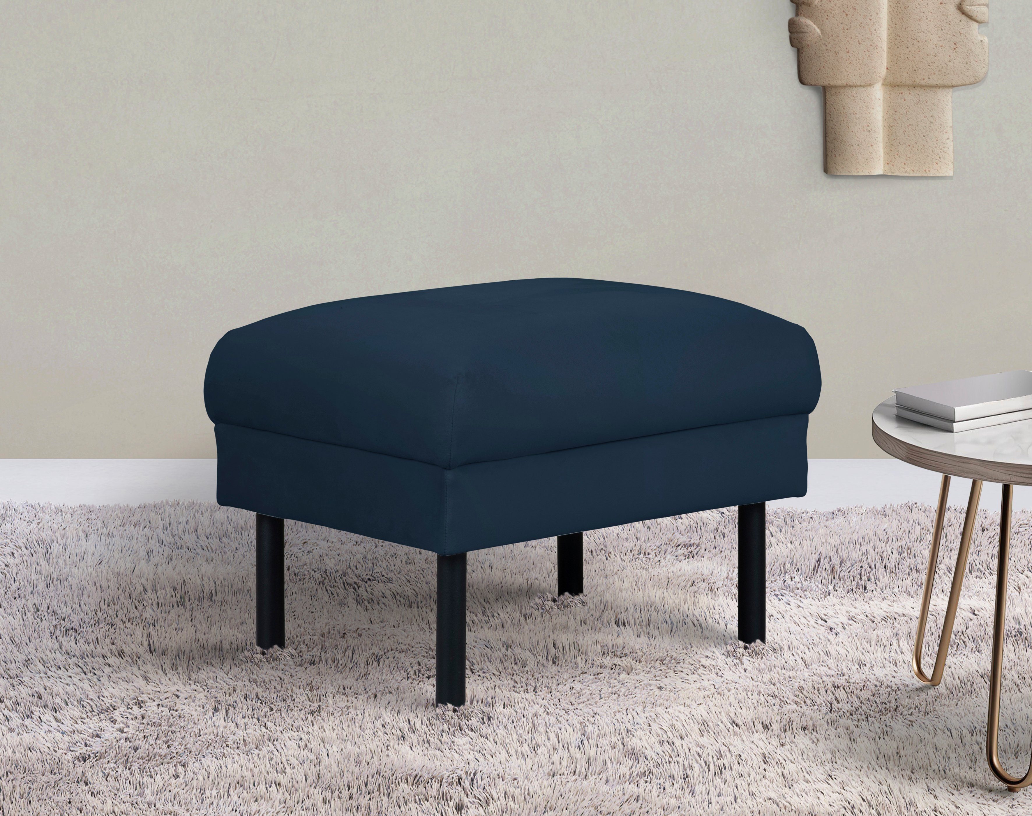Hocker Lillibeth Polsterhocker, Sitzhocker, Maße B/T/H: 64/50/48 cm