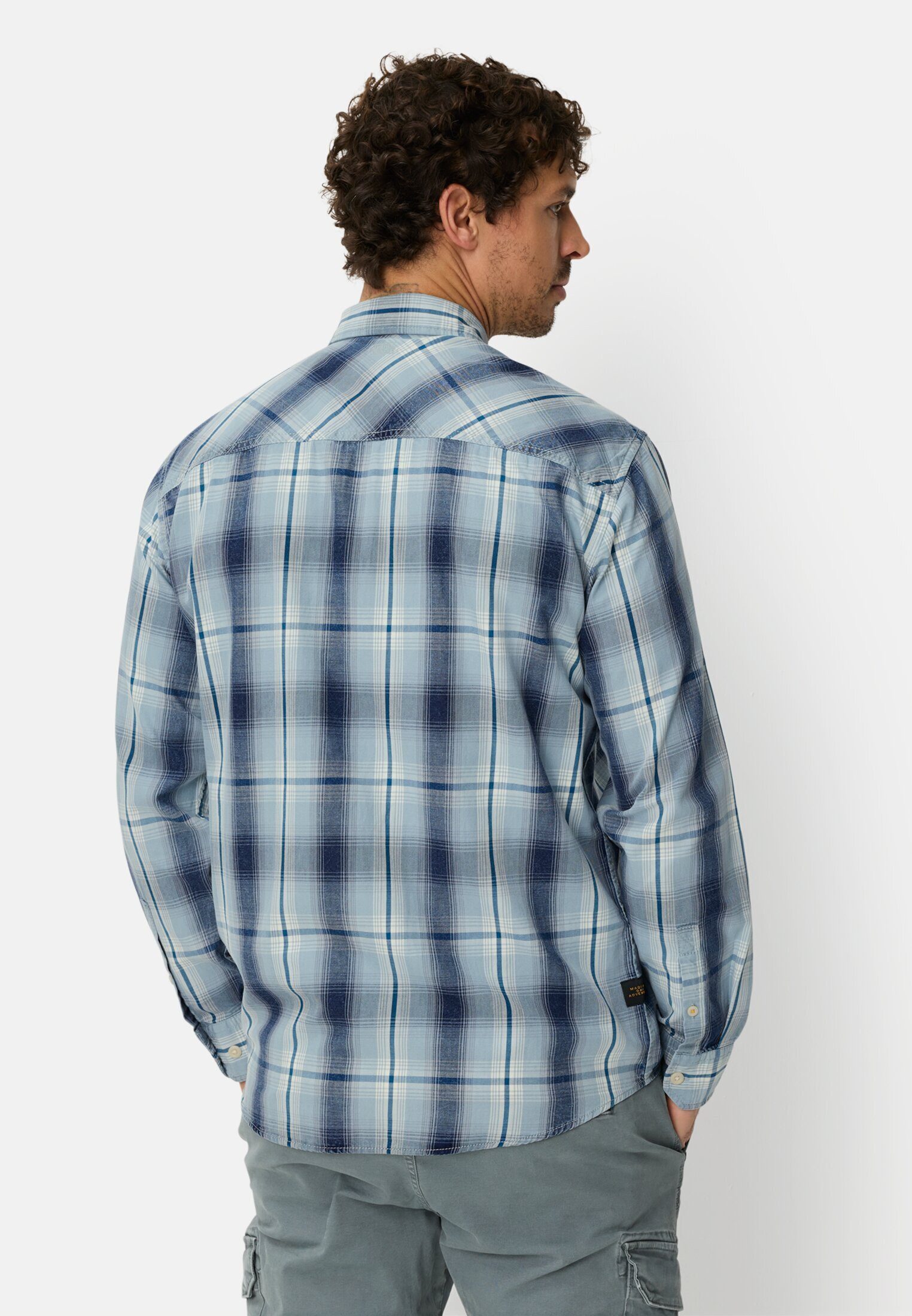 camel active Langarmhemd mit Brusttasche Langarm Kentkragen Kentkragen günstig online kaufen