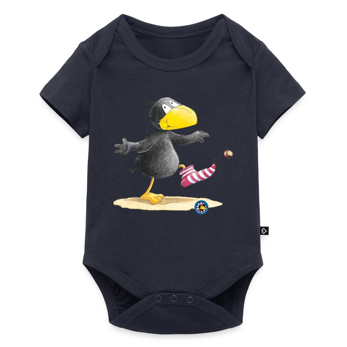Kurzarmbody Der kleine Rabe Socke Kastanie Kurzarm Tages Baby Body