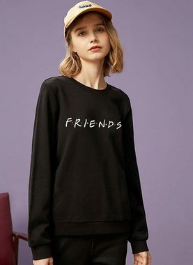 Couples Shop Sweater Friends Damen Pullover mit modischem Logoprint, lustiger Spruch