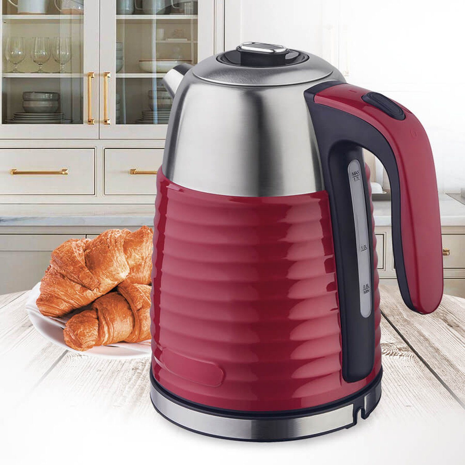 Maestro Wasserkocher MR-051, Elektrischer Wasserkocher 1.7L Abschaltautomatik 360°