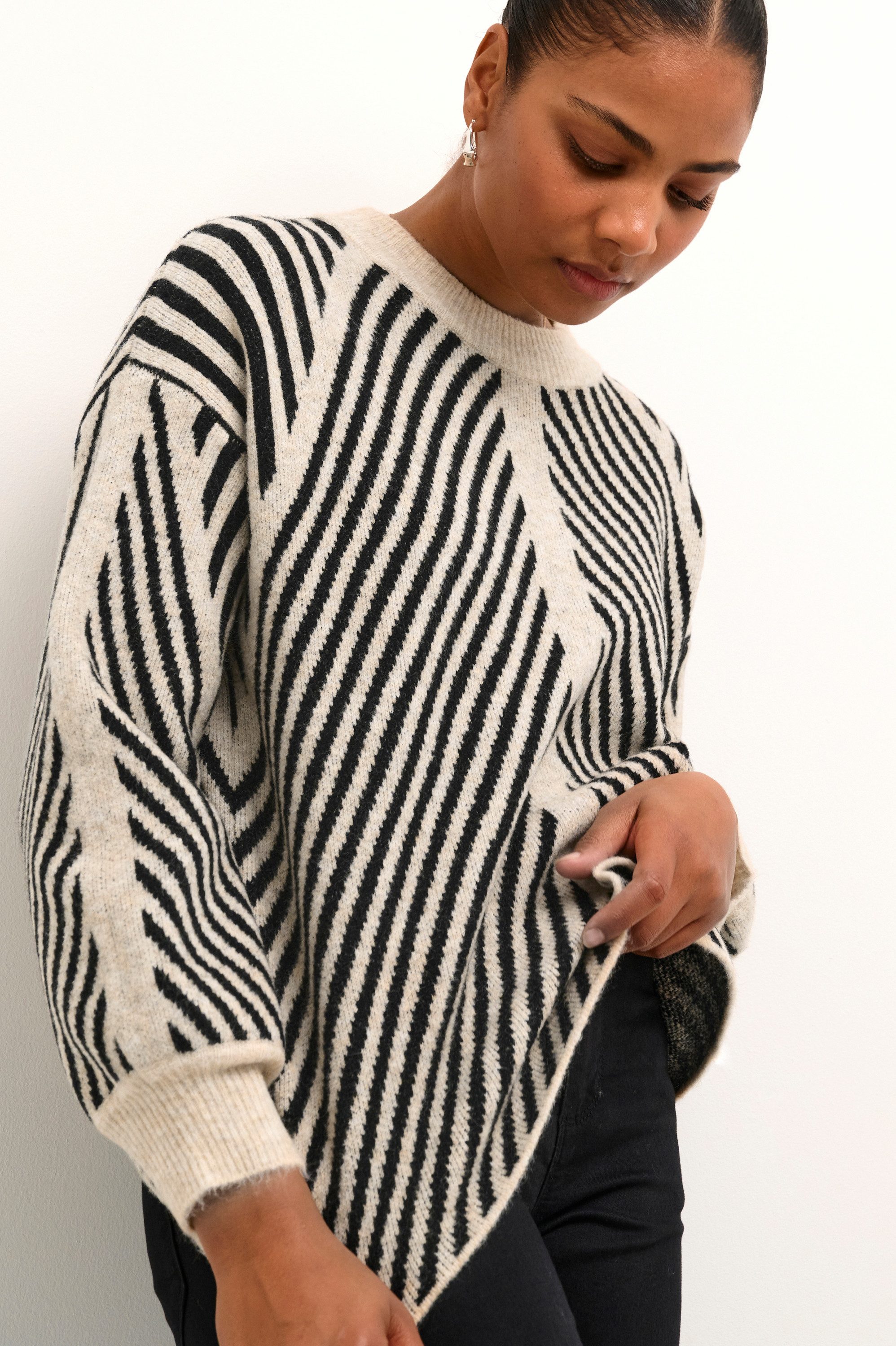 Beige melange / Black
