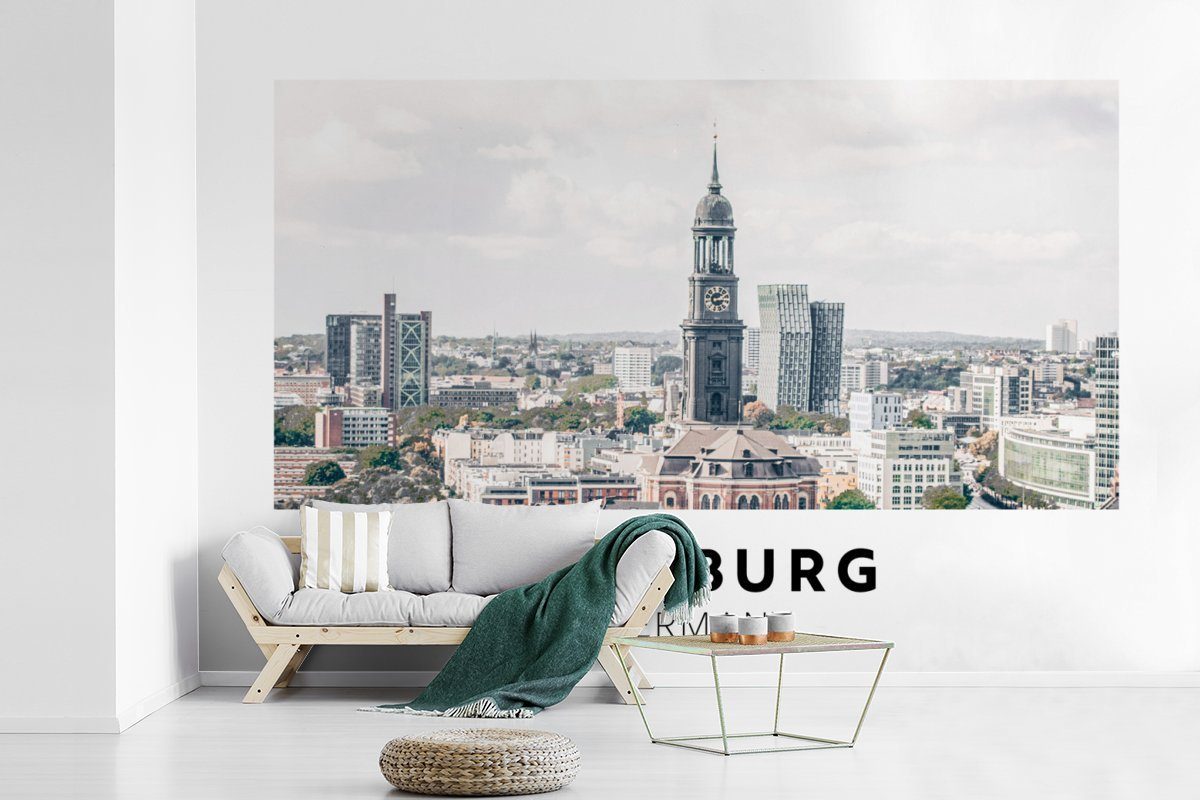 St), Matt, bedruckt, Huizen, - Tapete Wohnzimmer, Vinyl Fototapete Hamburg MuchoWow für Wallpaper Deutschland (6 Schlafzimmer, Kinderzimmer, -