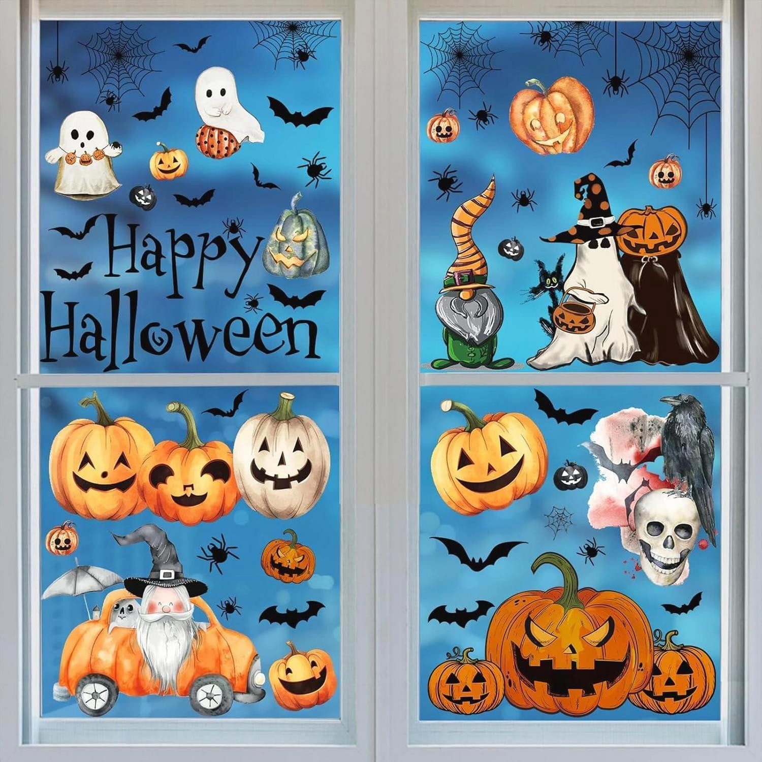 LuxusKollektion Fensterbild Halloween Fensterbilder Selbstklebend 102tlg 8 Blatt