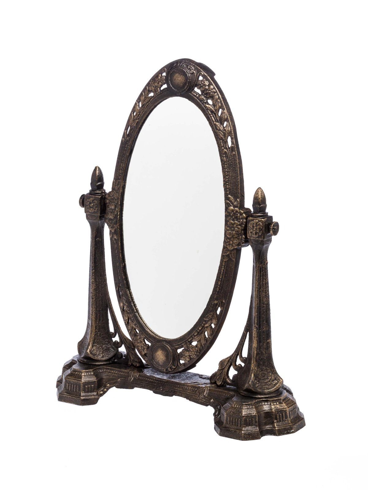 Aubaho Dekoobjekt Spiegel Schminkspiegel Kosmetikspiegel antik Jugendstil Eisen mirror i