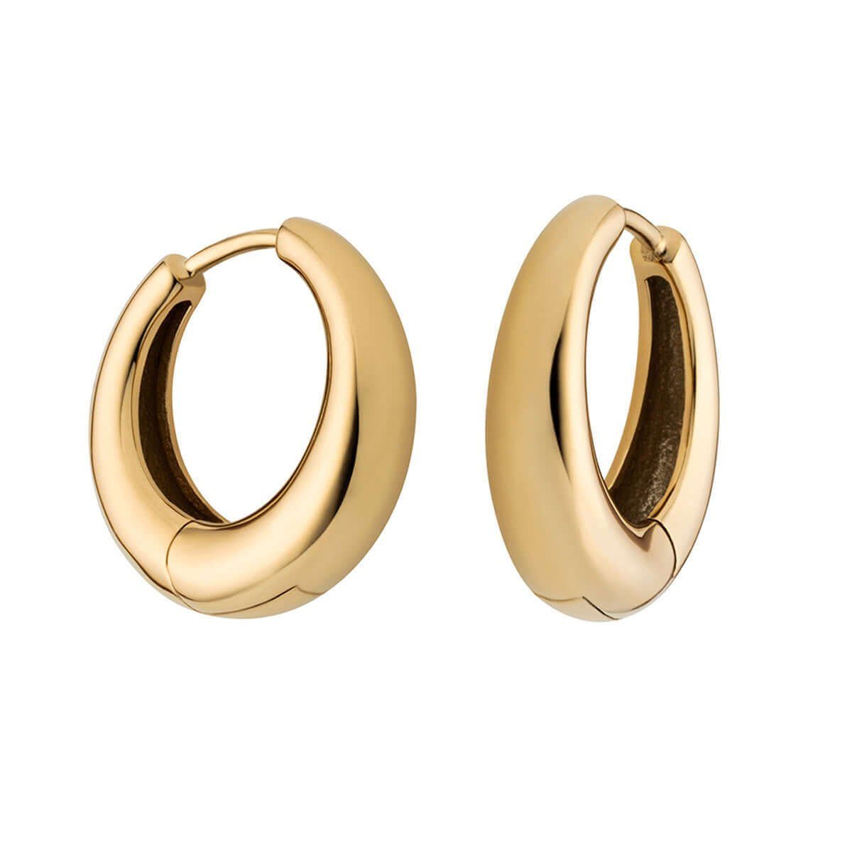 M&M Paar Creolen Creolen gold / silber Dicke 6 mm Pure Volume (2-tlg), deut günstig online kaufen