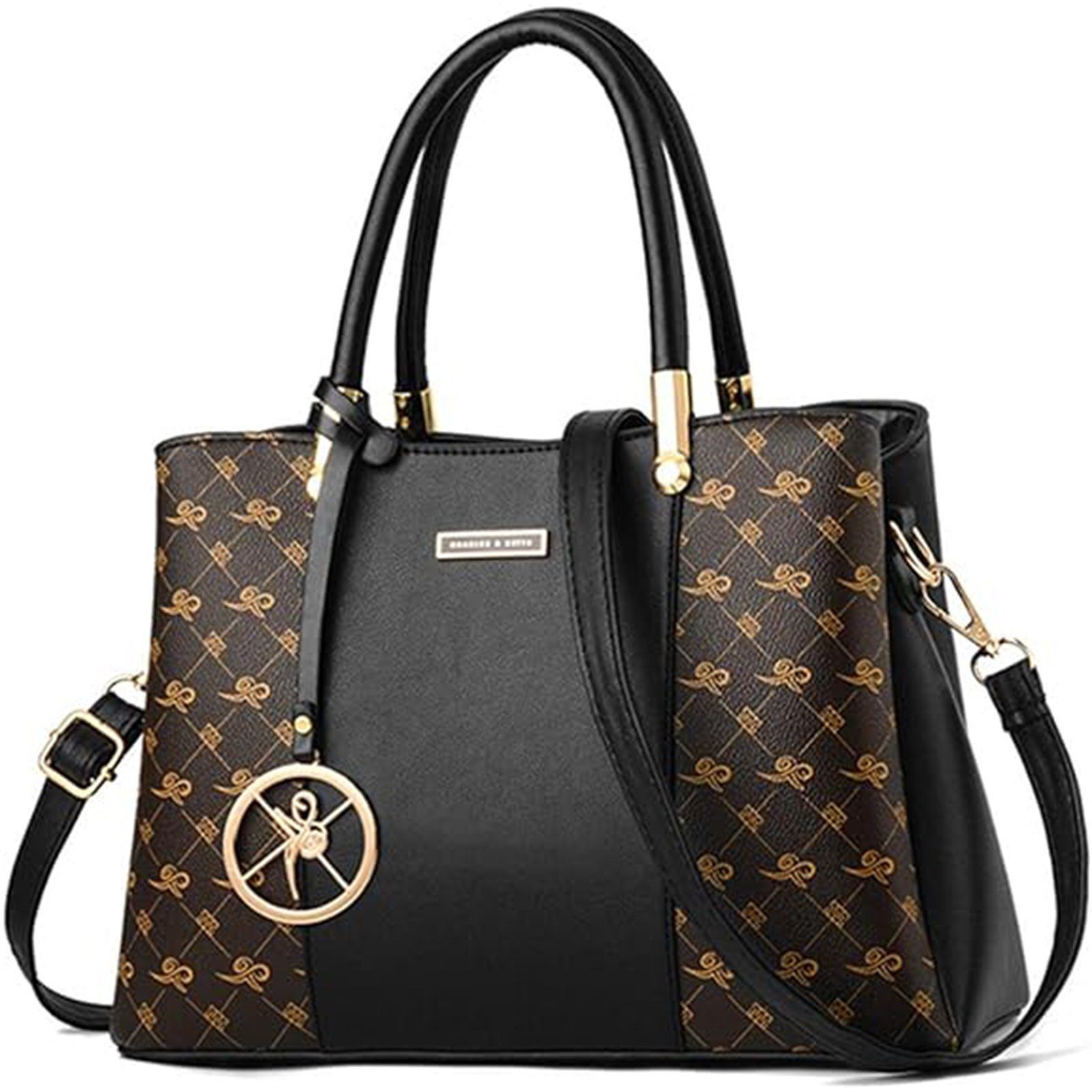 feinlux Henkeltasche Henkeltasche (Packung, Handtasche Tragetasche Aktentasche), für Frau Frauen Jungen Freizeit Arbeit Business Schule Büro Reisen usw