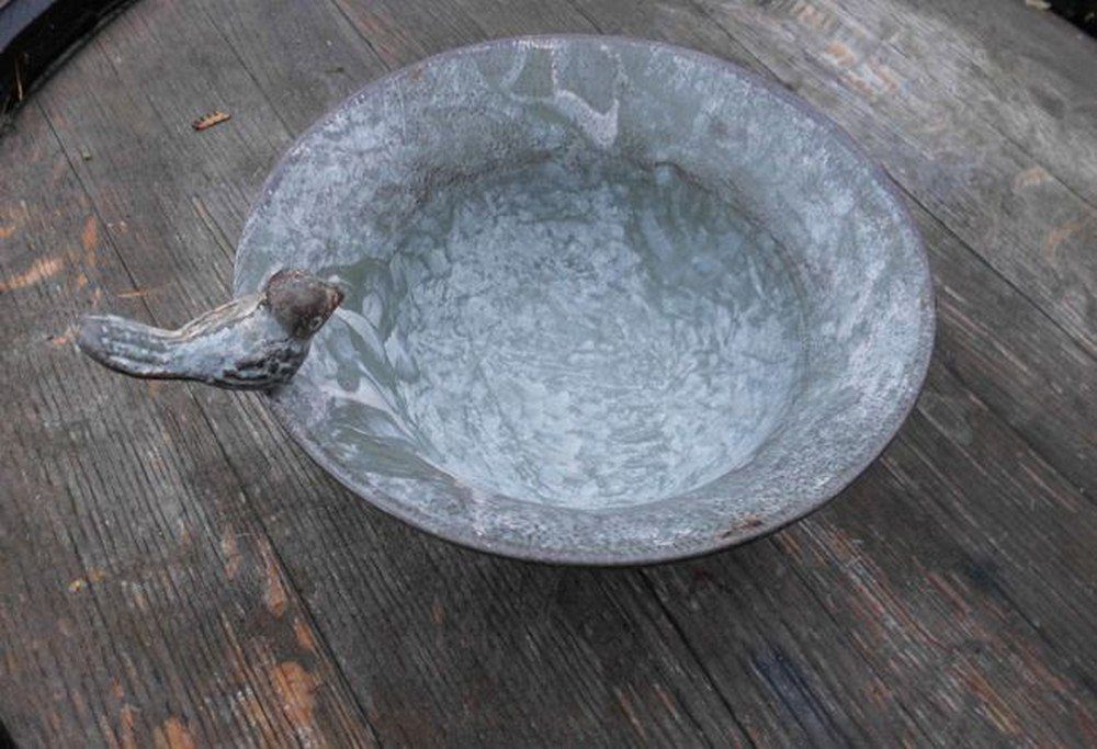 Deko-Impression Vogeltränke Vogeltränke Vogelbad Vogel-Futterstelle Eisen günstig online kaufen