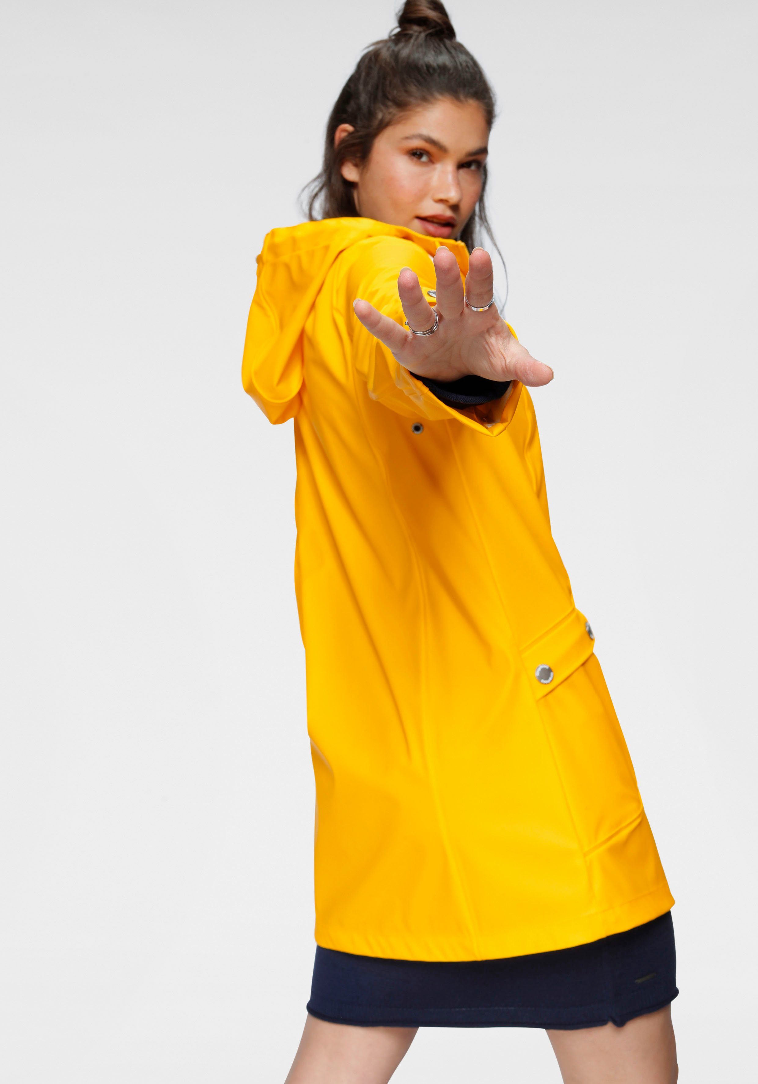 KangaROOS Regenjacke gelb reflektierenden Logo-Drucken mit