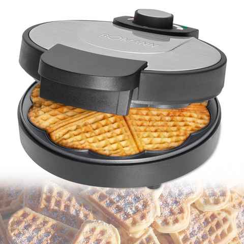 bmf-versand Waffeleisen Waffeleisen Antihaft Herzform 18 cm Waffeln Waffelautomat 1000 W mit