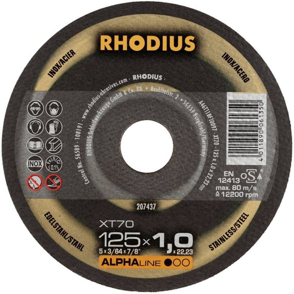 Rhodius St. x Trennscheibe 22.23 mm 125 1.0 50 x Trennscheibe