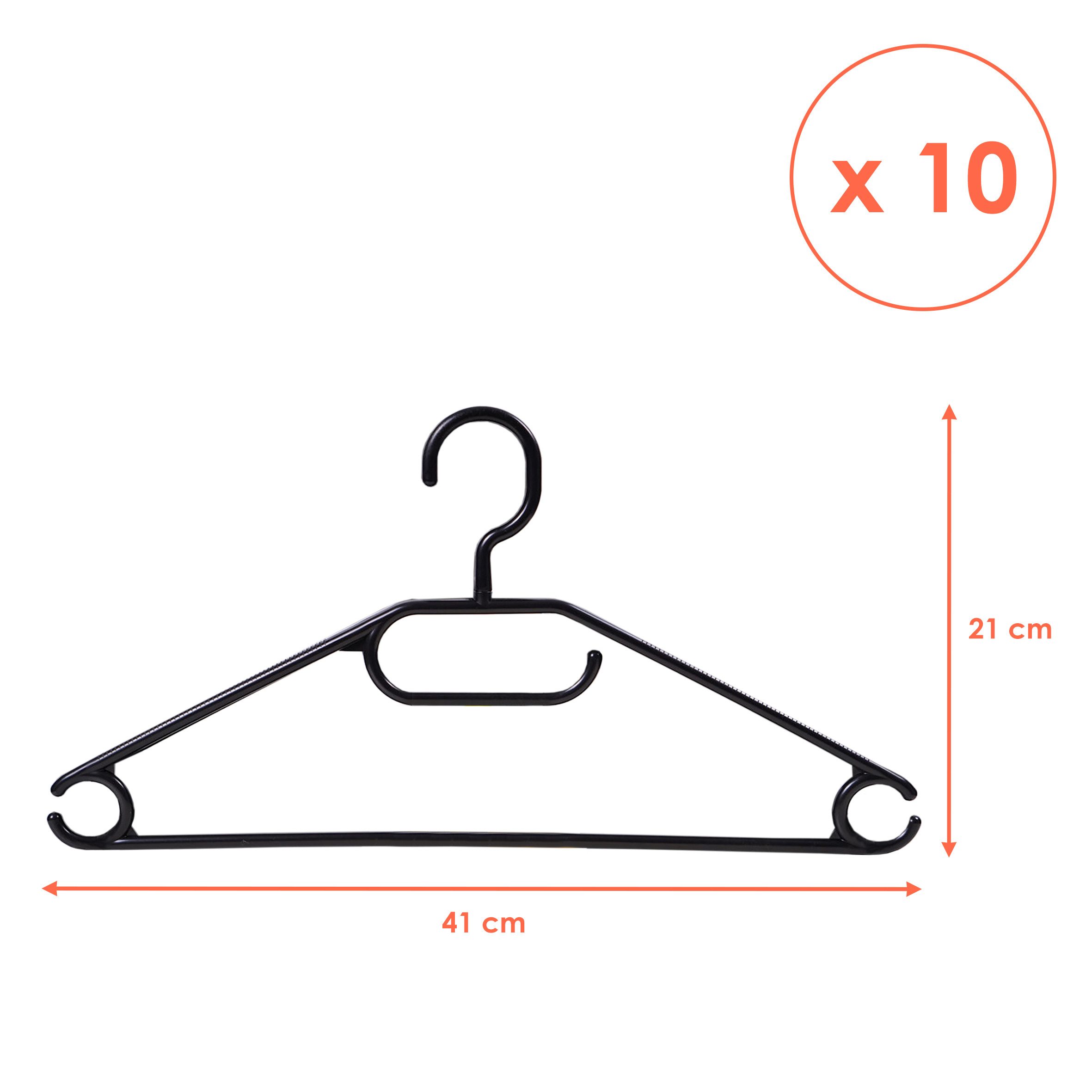 Spetebo Kleiderbügel Kunststoff Kleiderbügel mit Hosenstange - 10 Stück / s günstig online kaufen