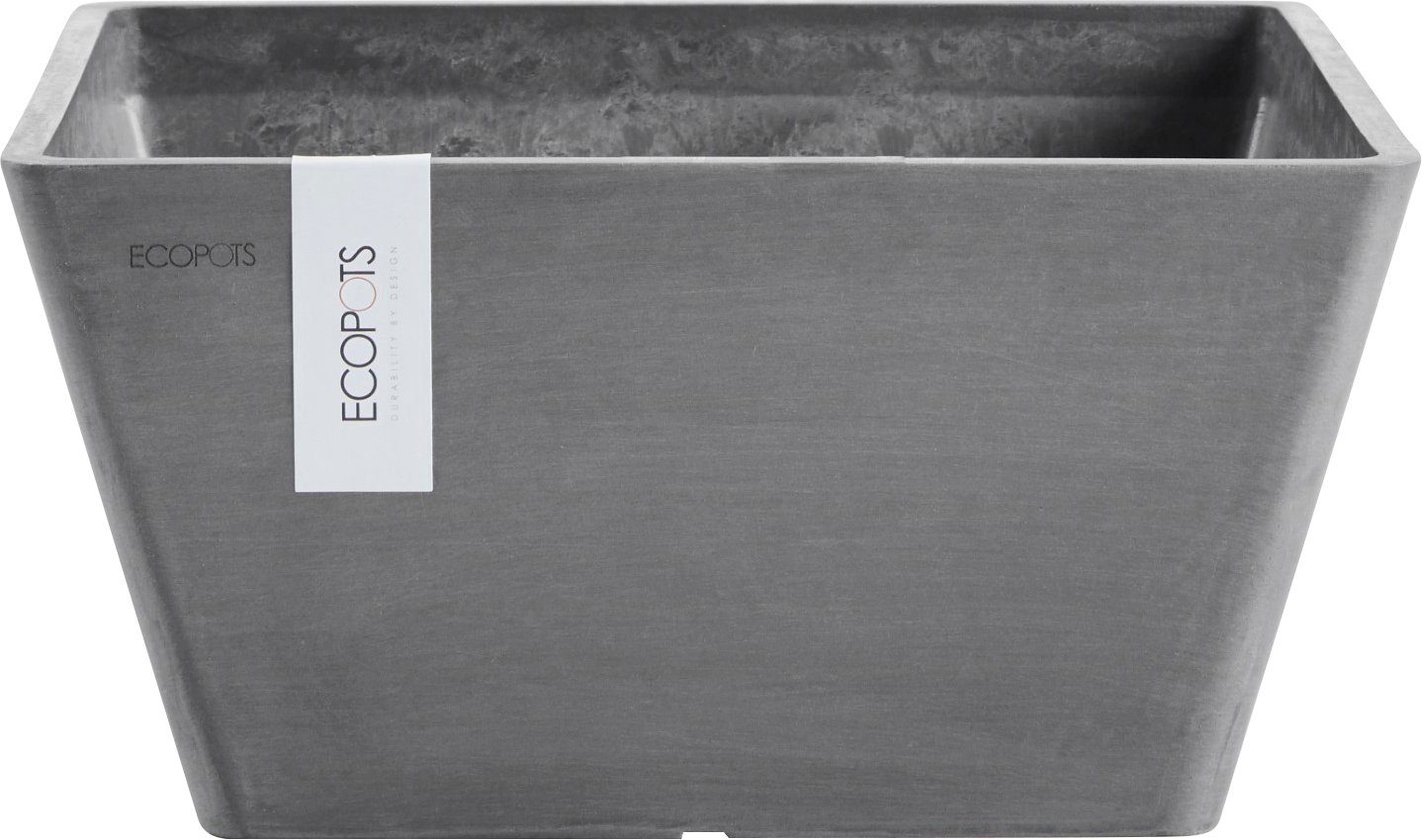 Secondhandladen ECOPOTS Blumentopf BERLIN Grey, BxTxH: 41x41x18 cm
