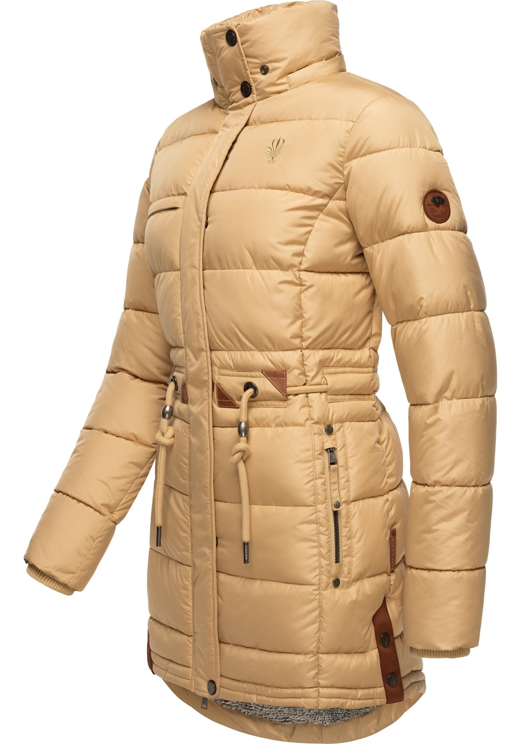 Navahoo Steppmantel Daliee Stylischer Winterparka mit abnehmbarer Kapuze