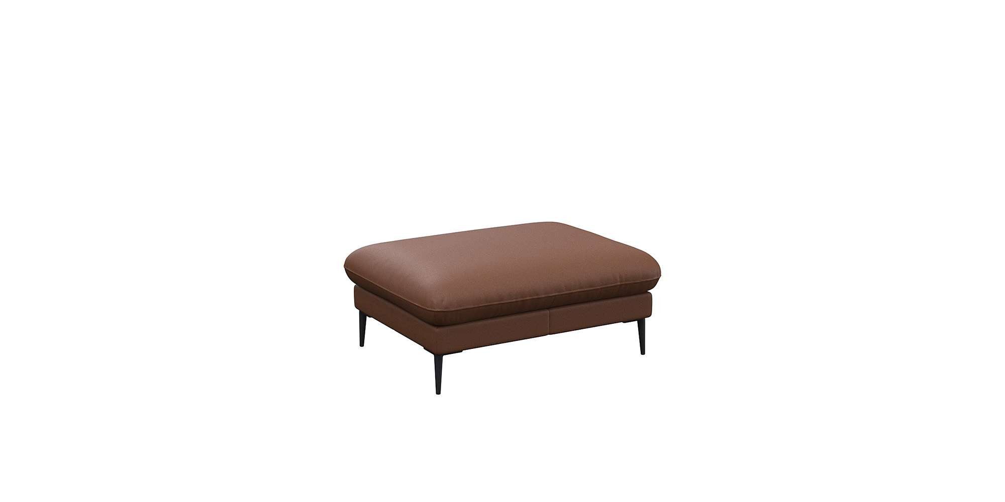FLEXLUX Pouf Salino, Fußhocker, Sitzhocker, Polsterhocker, Kaltschaum & Stahl-Wellen, Füsse Schwarz