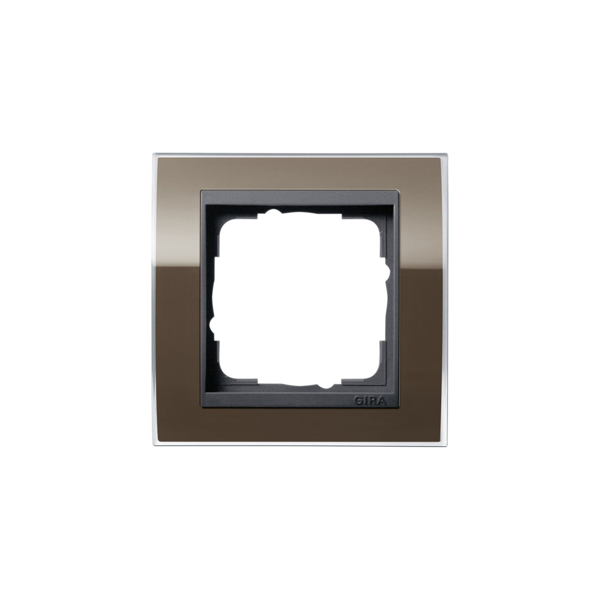 GIRA Gira Abdeckrahmen 1fach klar braun 0211768 Installationskabel