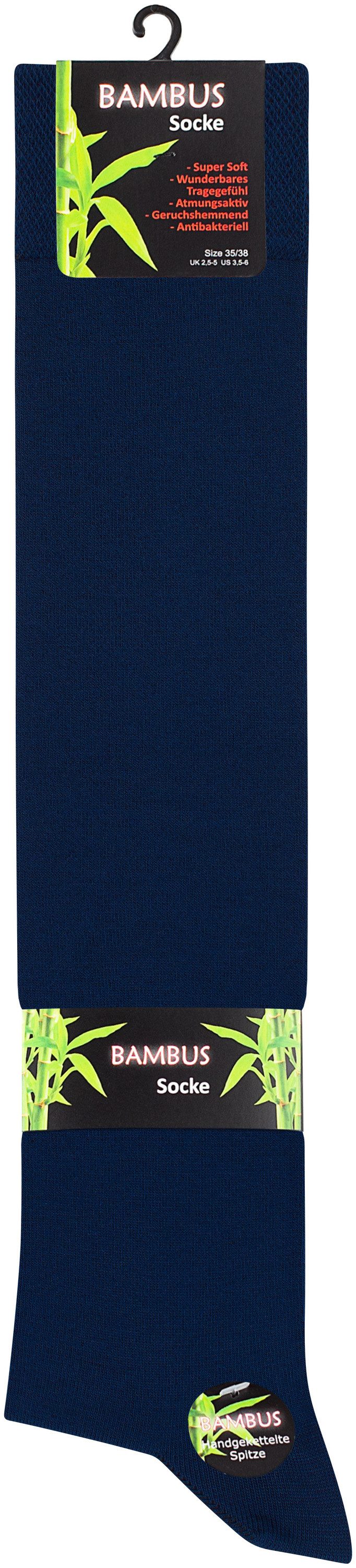 Vincent Creation® Kniestrümpfe (4-Paar) mit handgekettelter Spitze