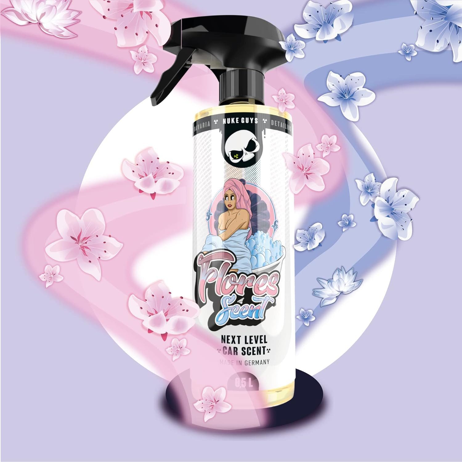 Nuke Guys Raumduft Autoduft Nuke Guys Duftspray 100ml + Anhänger duftlos SKULL (2-St), Car Scent - Duftanhänger - Sprayflasche - Handschuhfach Größe