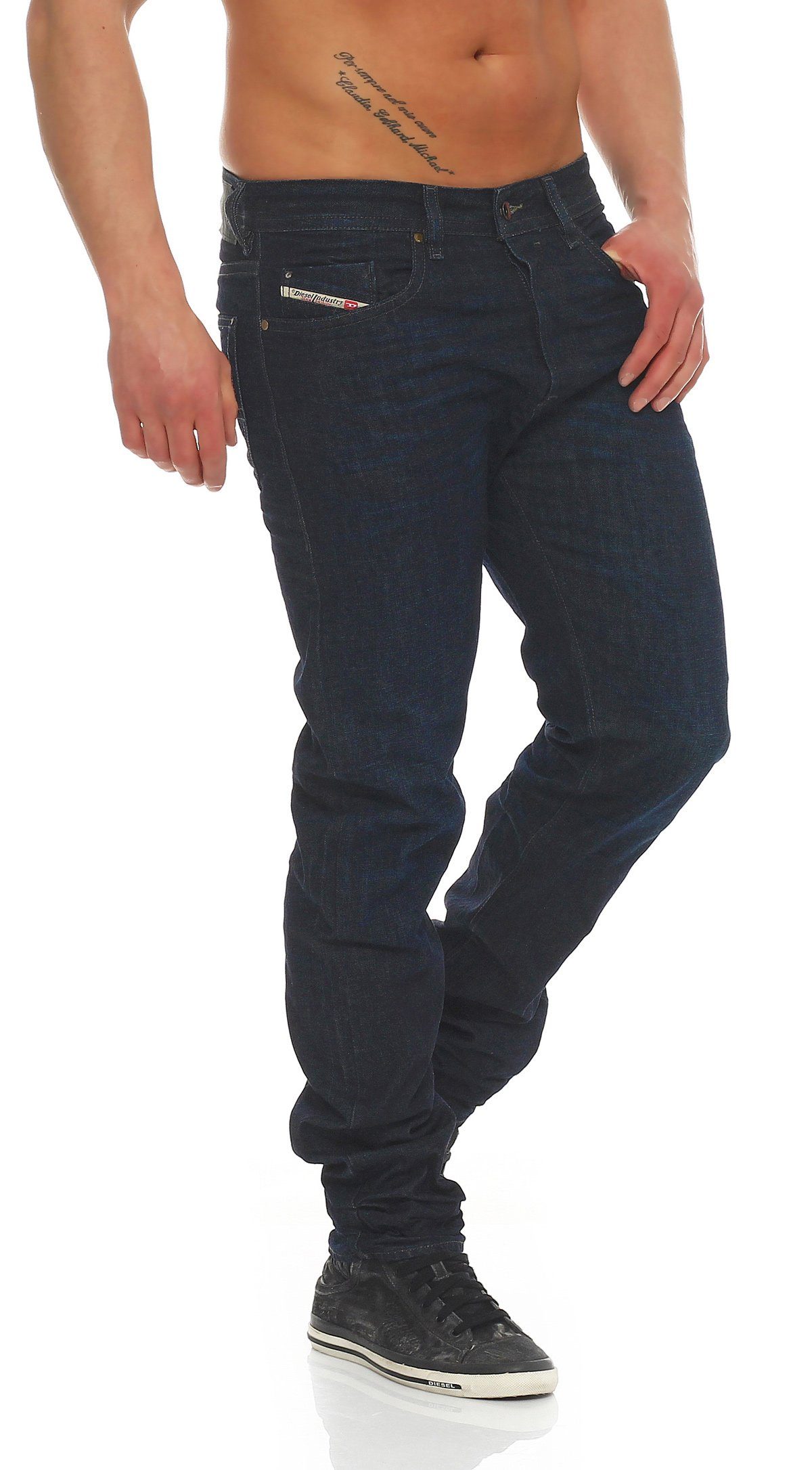Diesel Regular-fit-Jeans Herren Buster 0823K L30 Blau, 5-Pocket-Style, W28 Größe