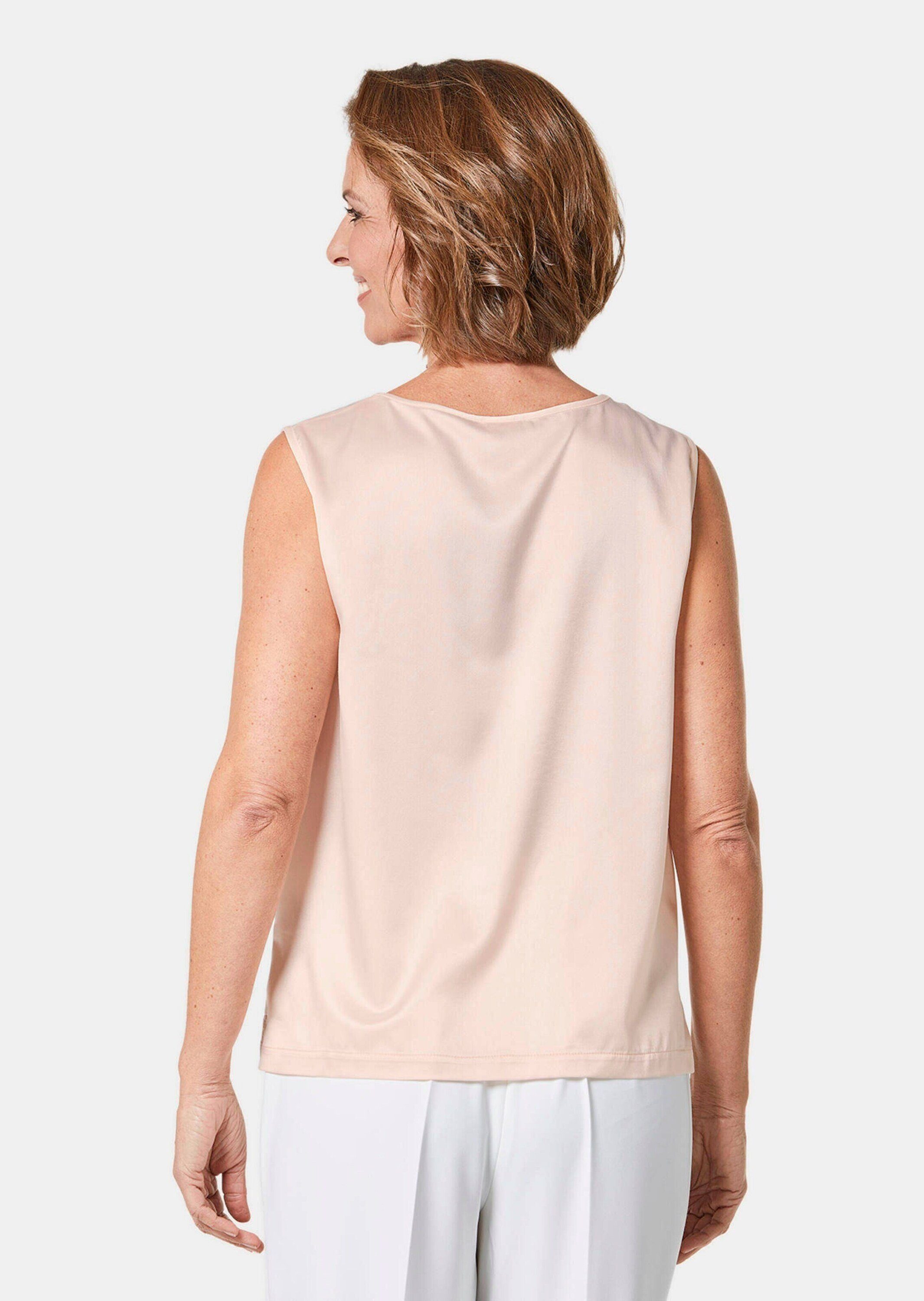 GOLDNER Shirttop Kurzgröße: Top aus feinster Seidenmischung