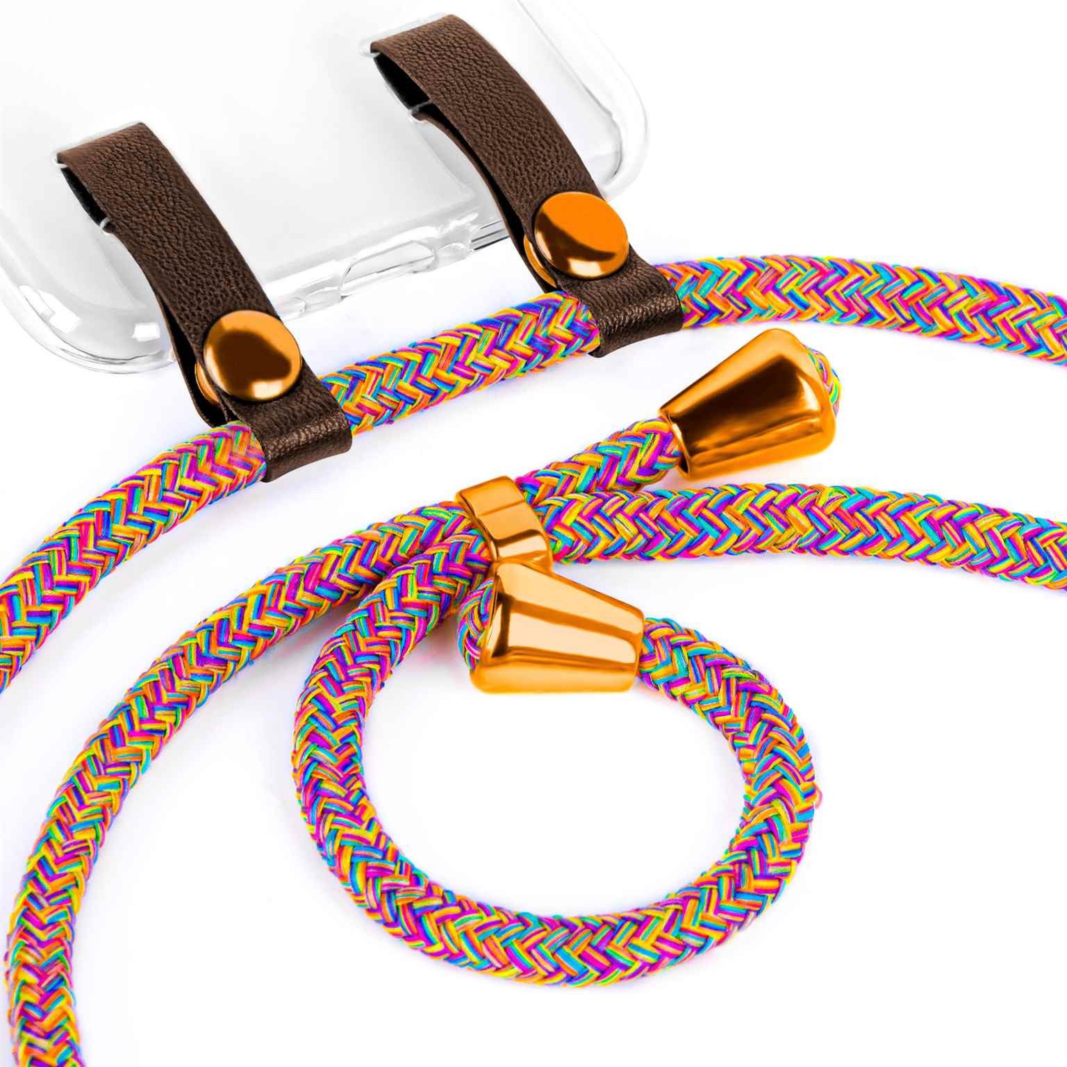 moex Handykette für Sony Xperia 1 VI Hülle mit Band Free Spirit Bunt 6,5 Zoll, Handyhülle zum Umhängen Handyband Kette abnehmbar Handy Umhängeband