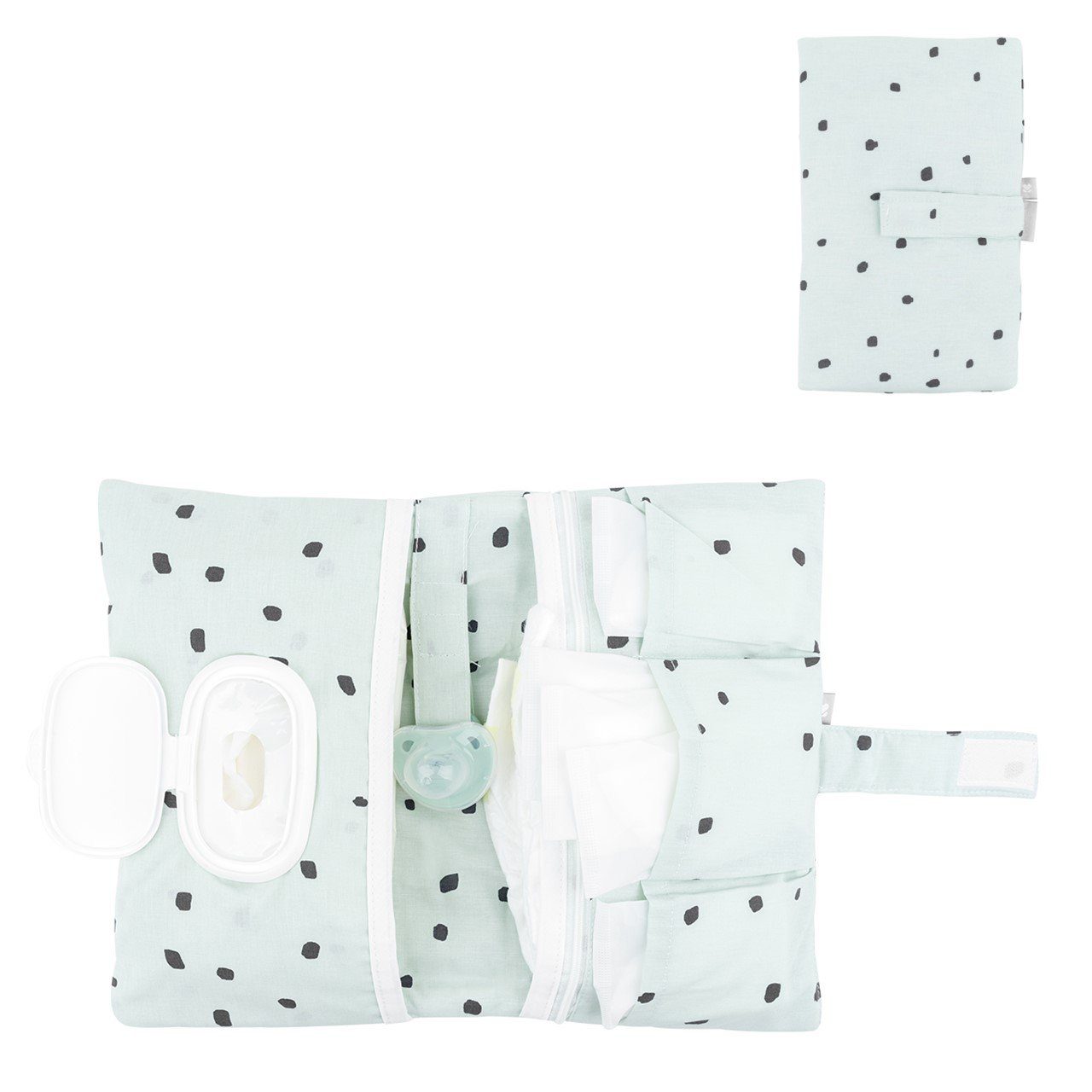 Kikkaboo Wickeltasche Windeltasche Bear with me (1-tlg), Wickeltasche, Selbstverschluss, Baumwolle