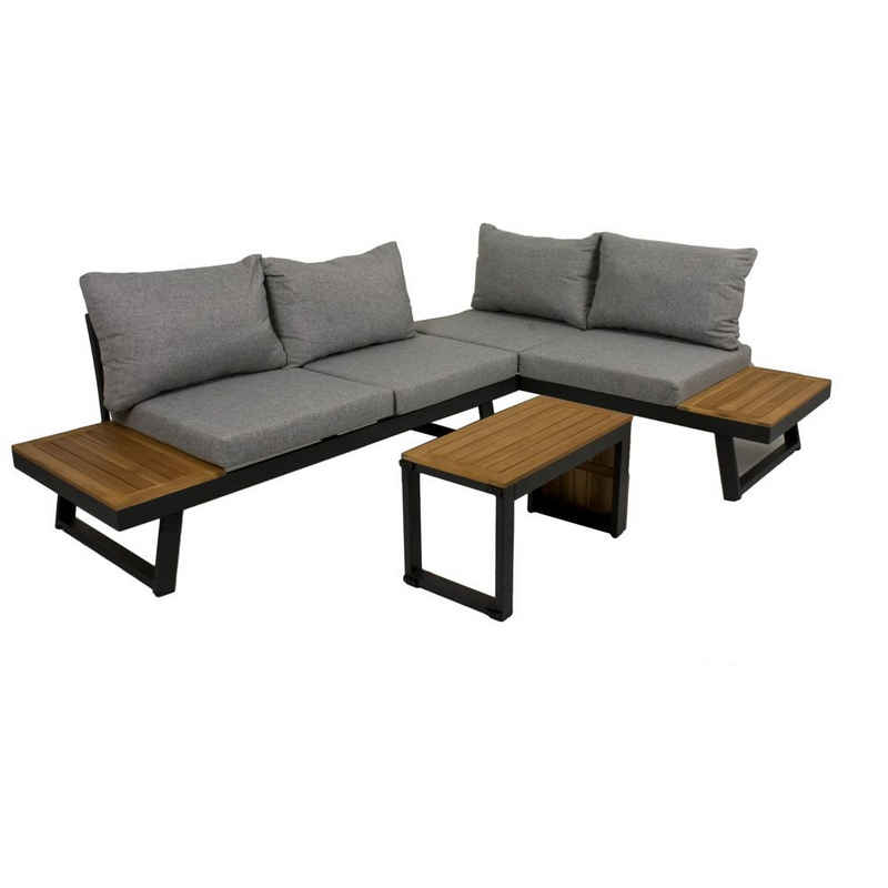 Lomadox Gartenlounge-Set HGA-120, Gartenmöbel Lounge Sitzecke FARO-120 aus Akazie, 3-tlg 175/70/70 cm