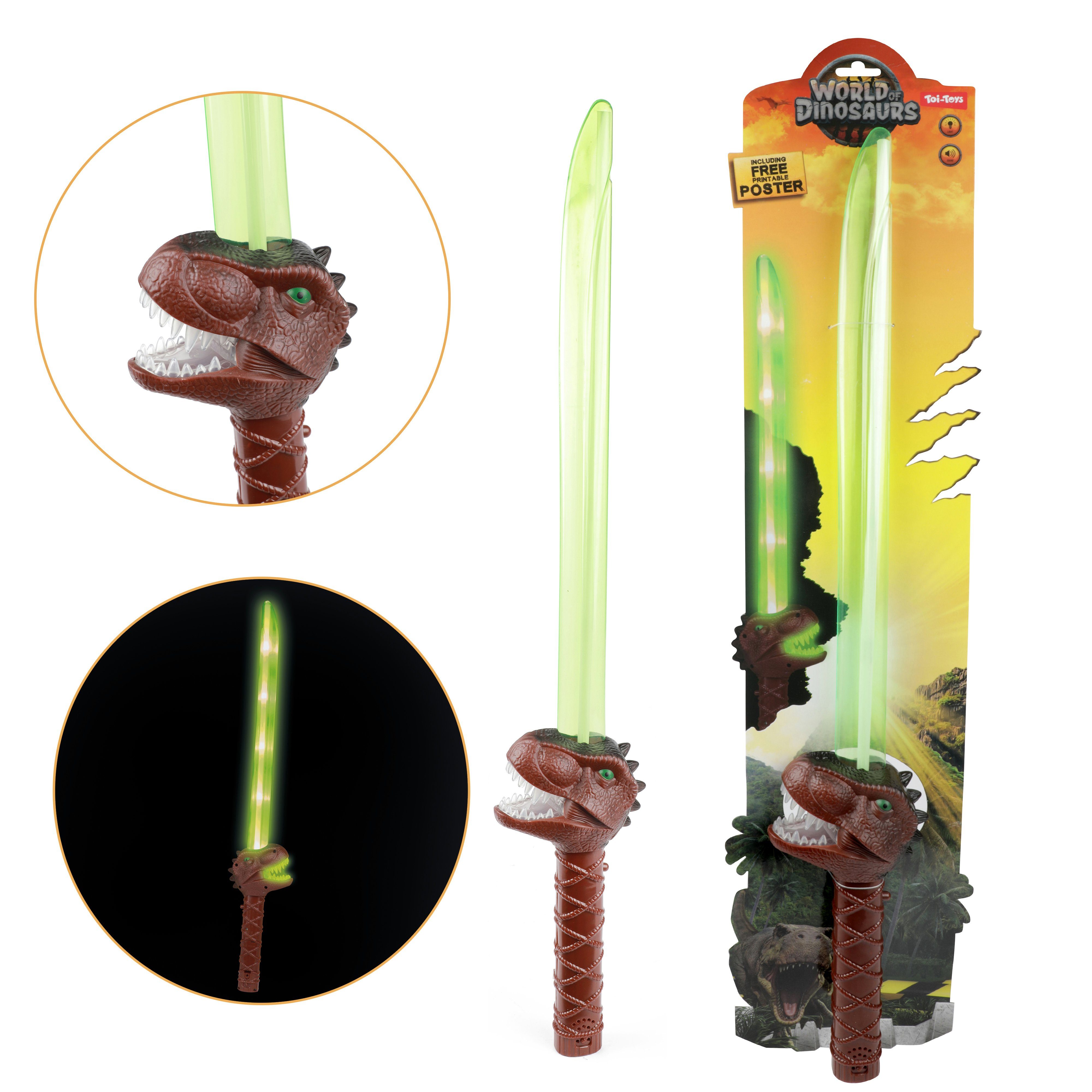 Toi-Toys Lichtschwert World of Dinosaurs Spielzeugschwert - T-REX