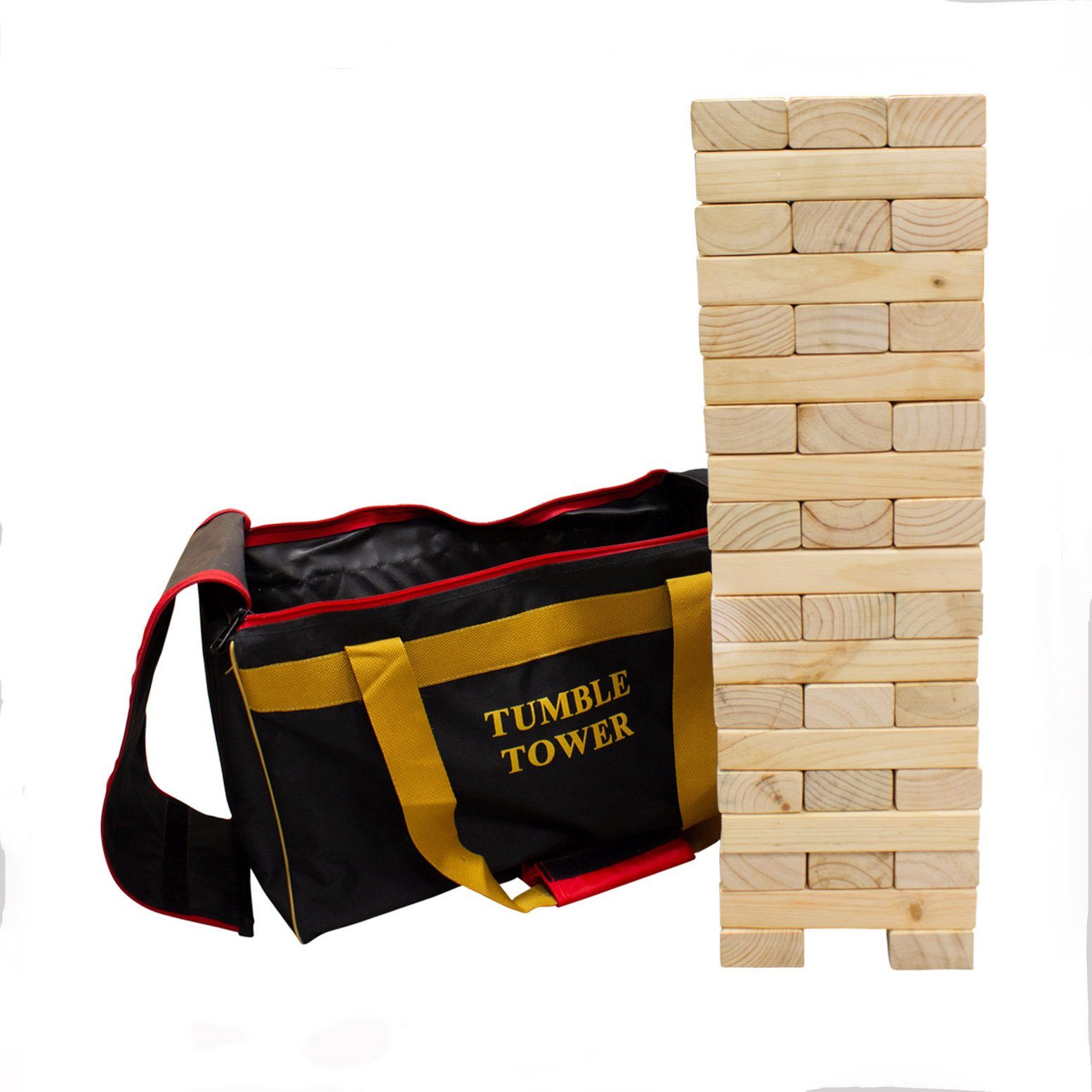 GICO Spielzeug-Gartenset Wackelturm Stapelturm XXL aus Holz - Tumble Tower - 2914