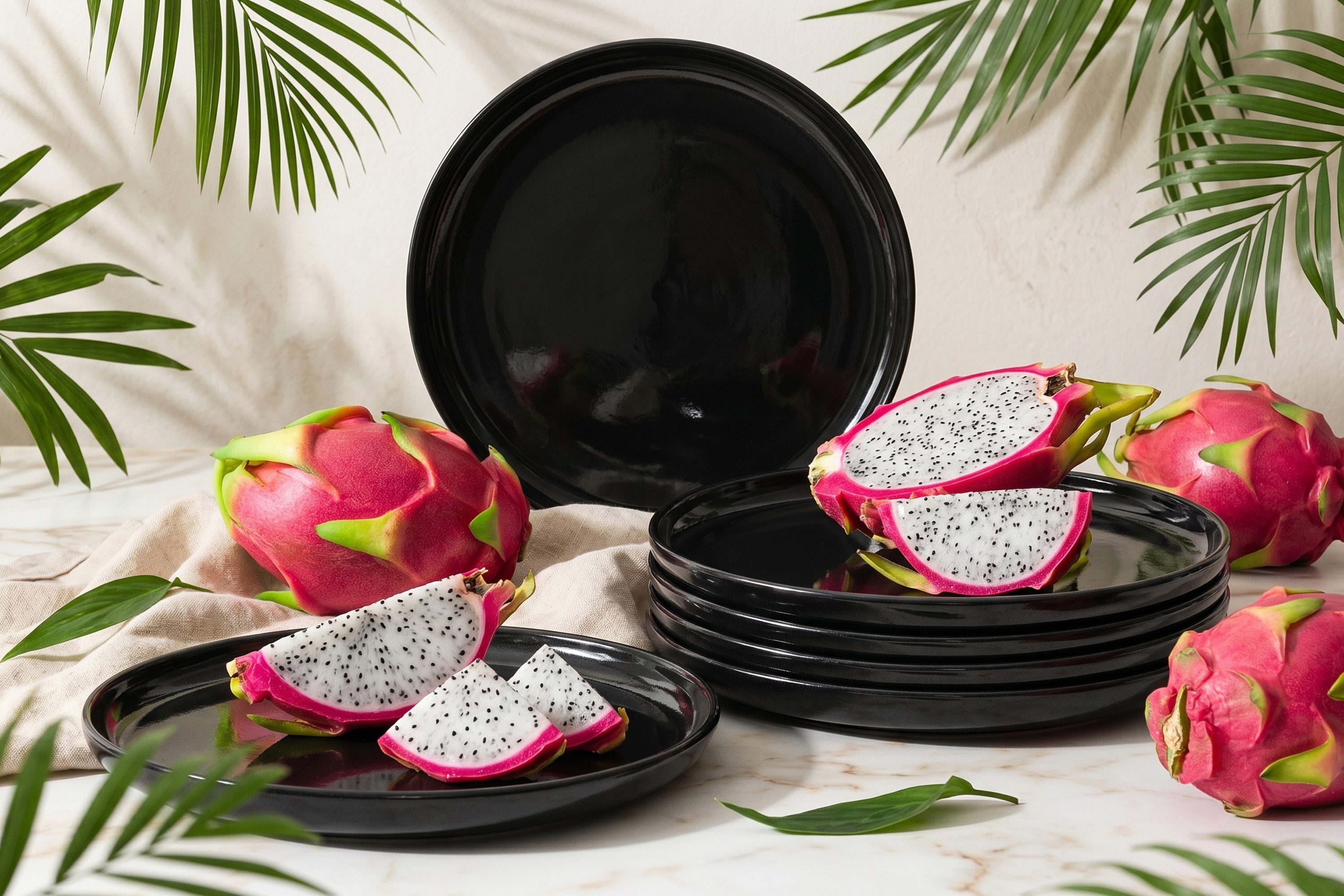 KONSIMO® Teller-Set VICTO Tafelservice hergestellt in der EU (6-tlg), 6 Personen, Steingut, spülmaschinengeeignet, mikrowellengeeignet, 6x Dessertteller