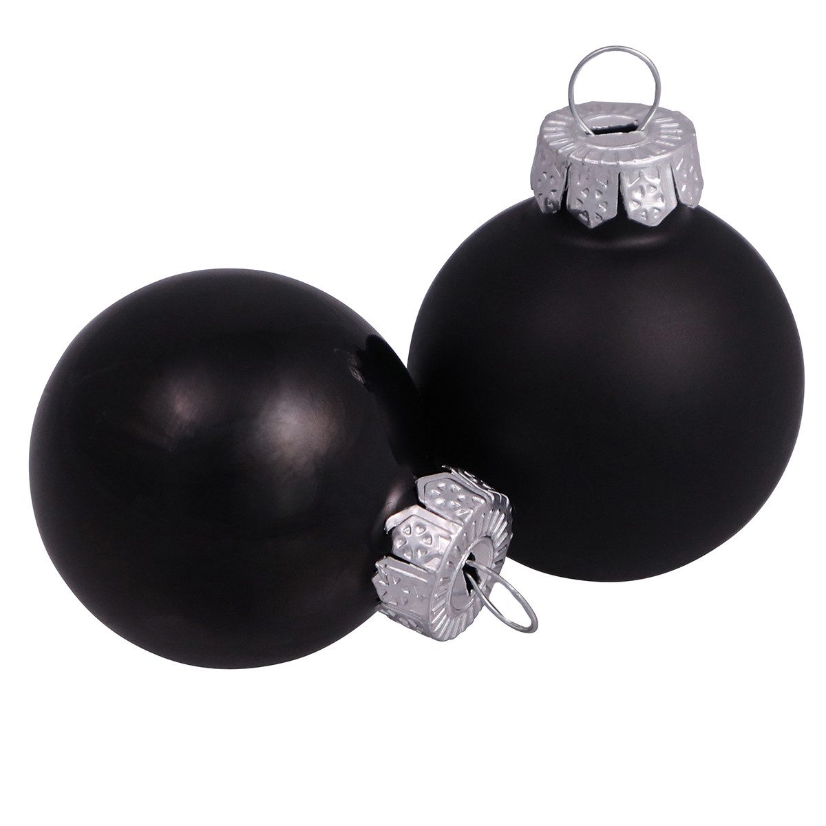 Florists Products Weihnachtsbaumkugel Schwarze Weihnachtskugeln Glas Ø3cm Set 22 Deko Christbaum, 22 Stück