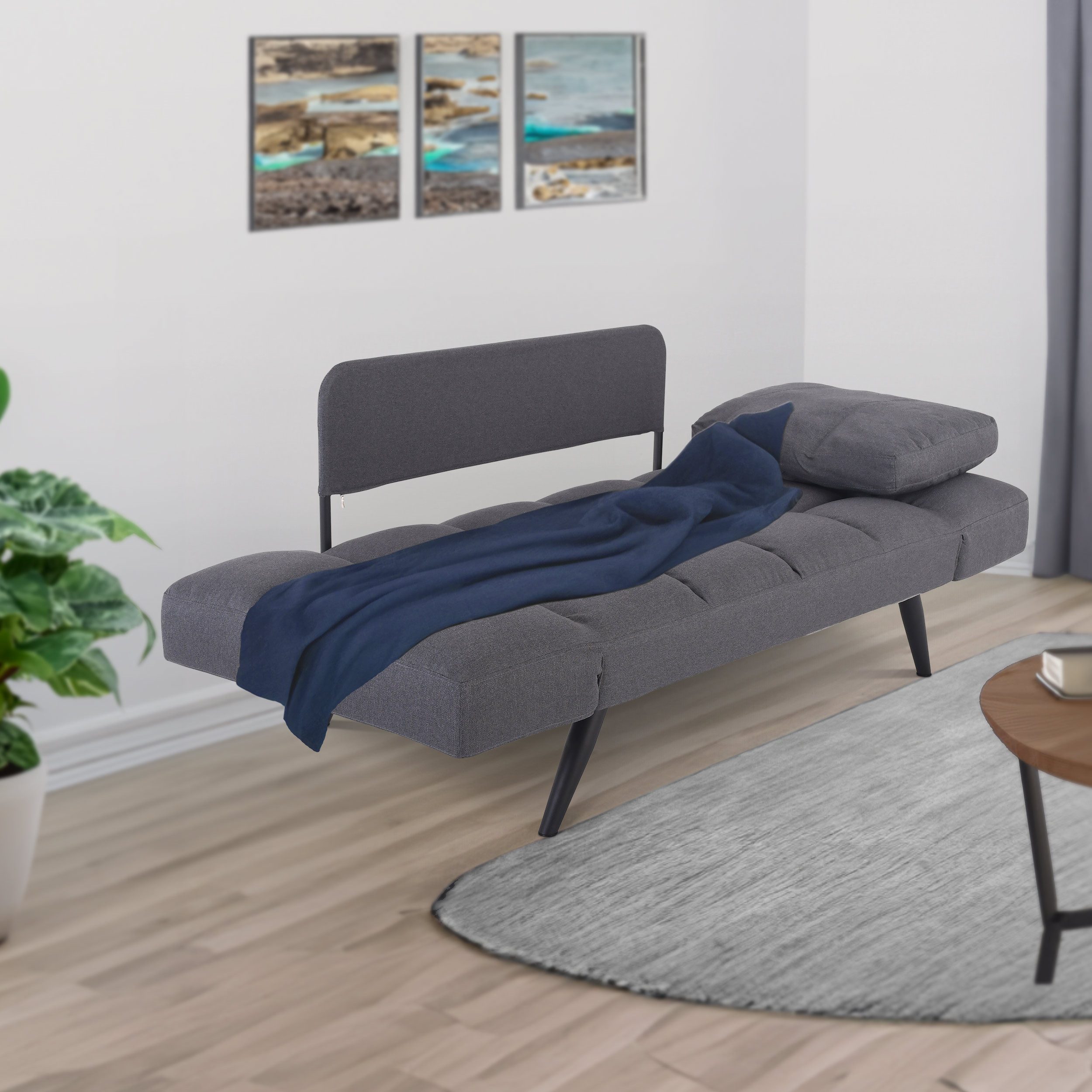 Raburg Schlafsofa 2-Sitzer, klappbare Gästebett-Funktion, Armlehnen, günstig online kaufen