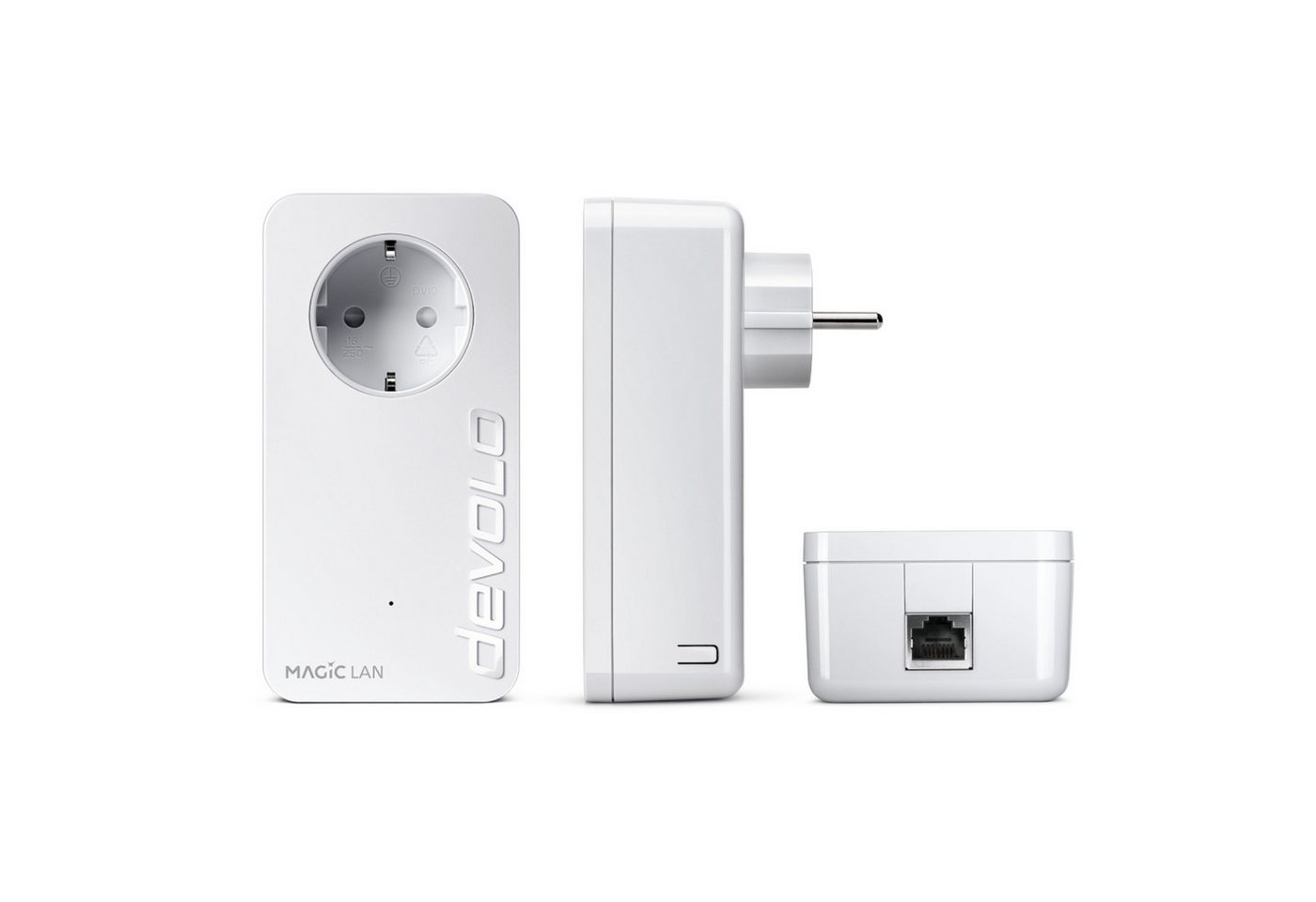DEVOLO Magic 2 LAN Reichweitenverstärker, Powerline 1x Gigabit LAN Port 1x Erweiterungsadapter
