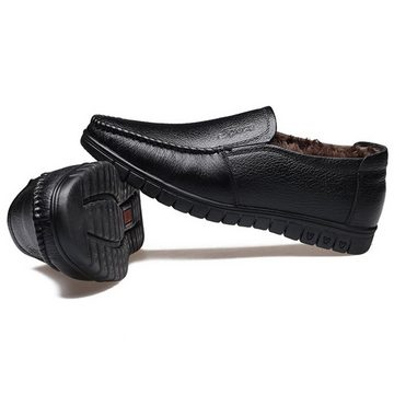 Daisred Herren Business Schuhe mit Warm Gefüttert Slipper